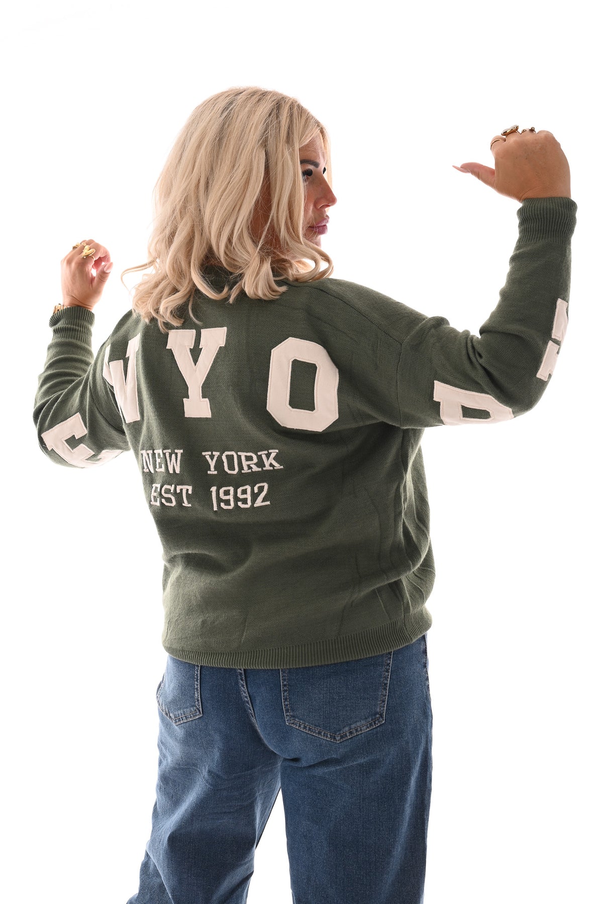Trui New York groen