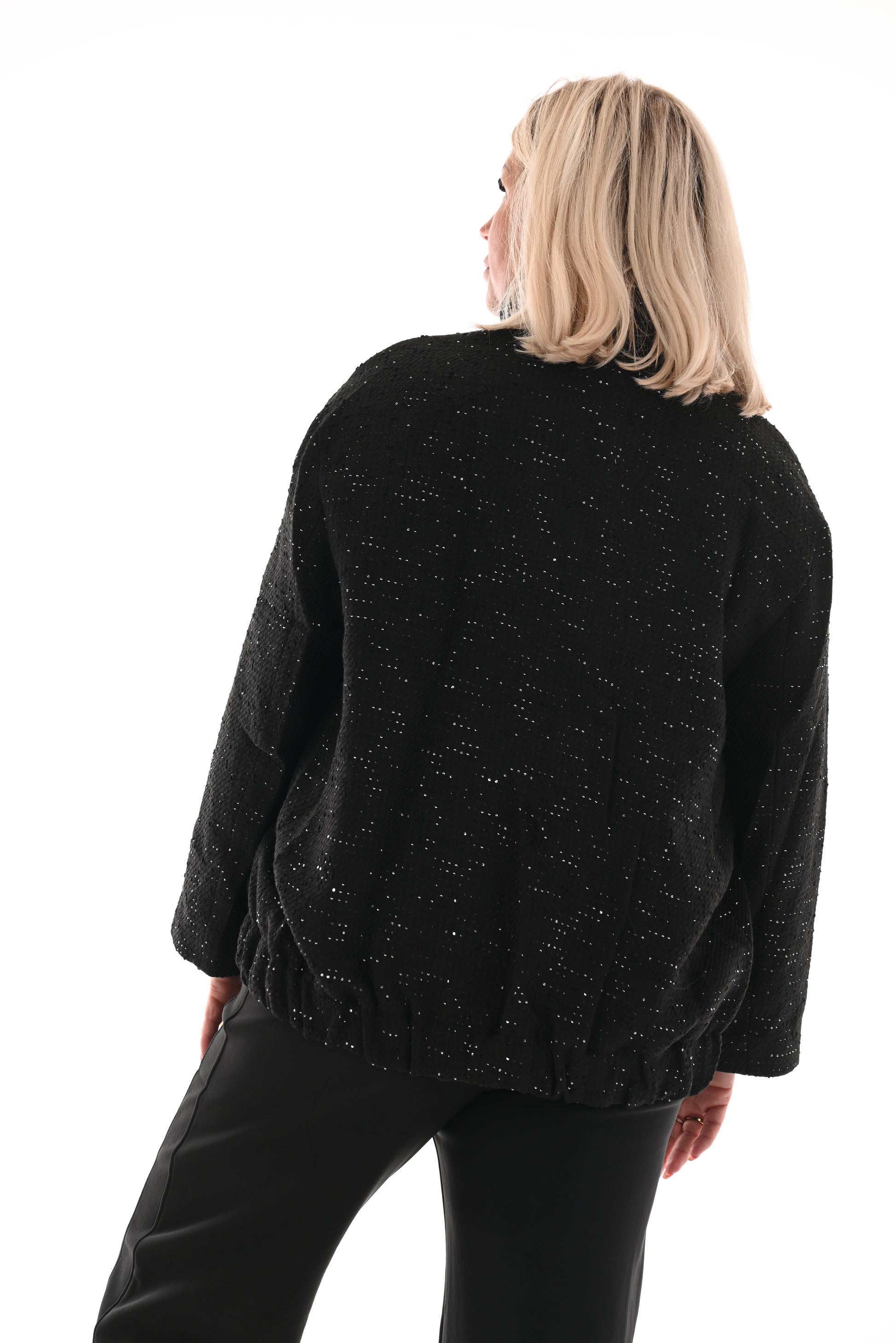 Bomber jas met glitter