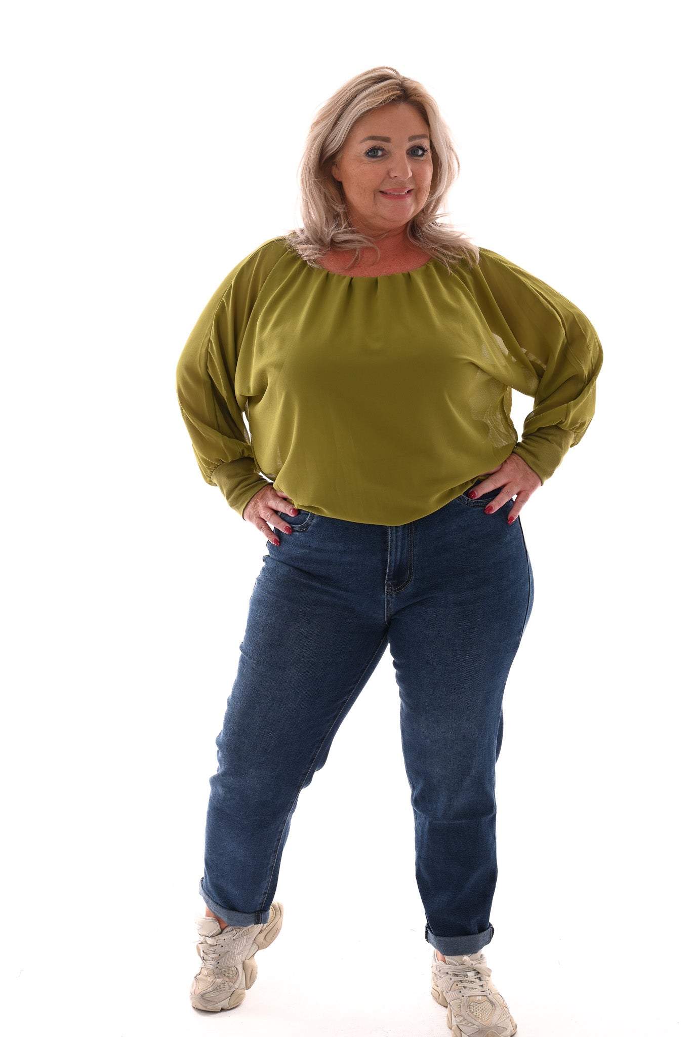 Karostar jeans mom fit blauw