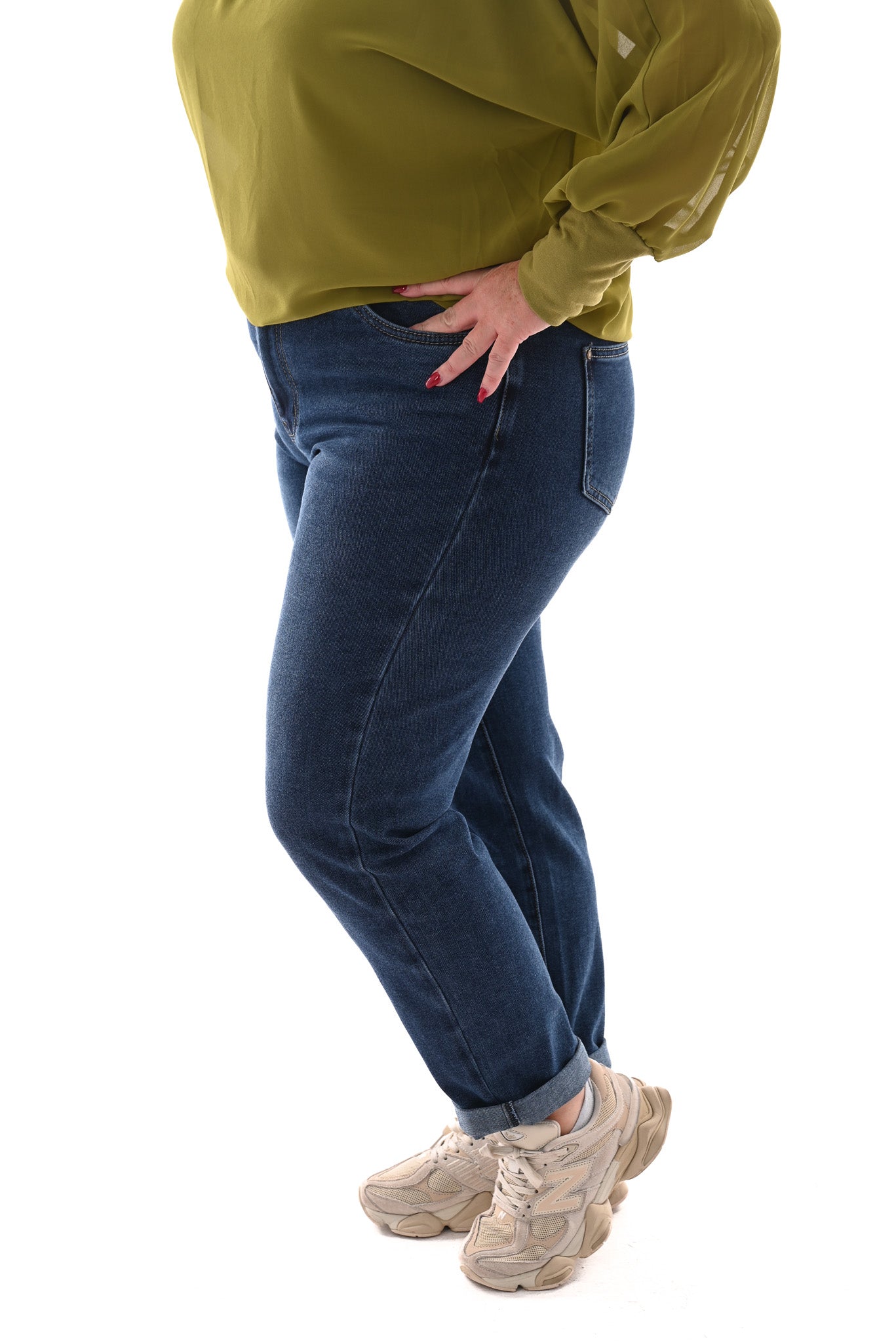 Karostar jeans mom fit blauw