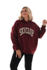 Hoodie apres skiclub donker bordeaux