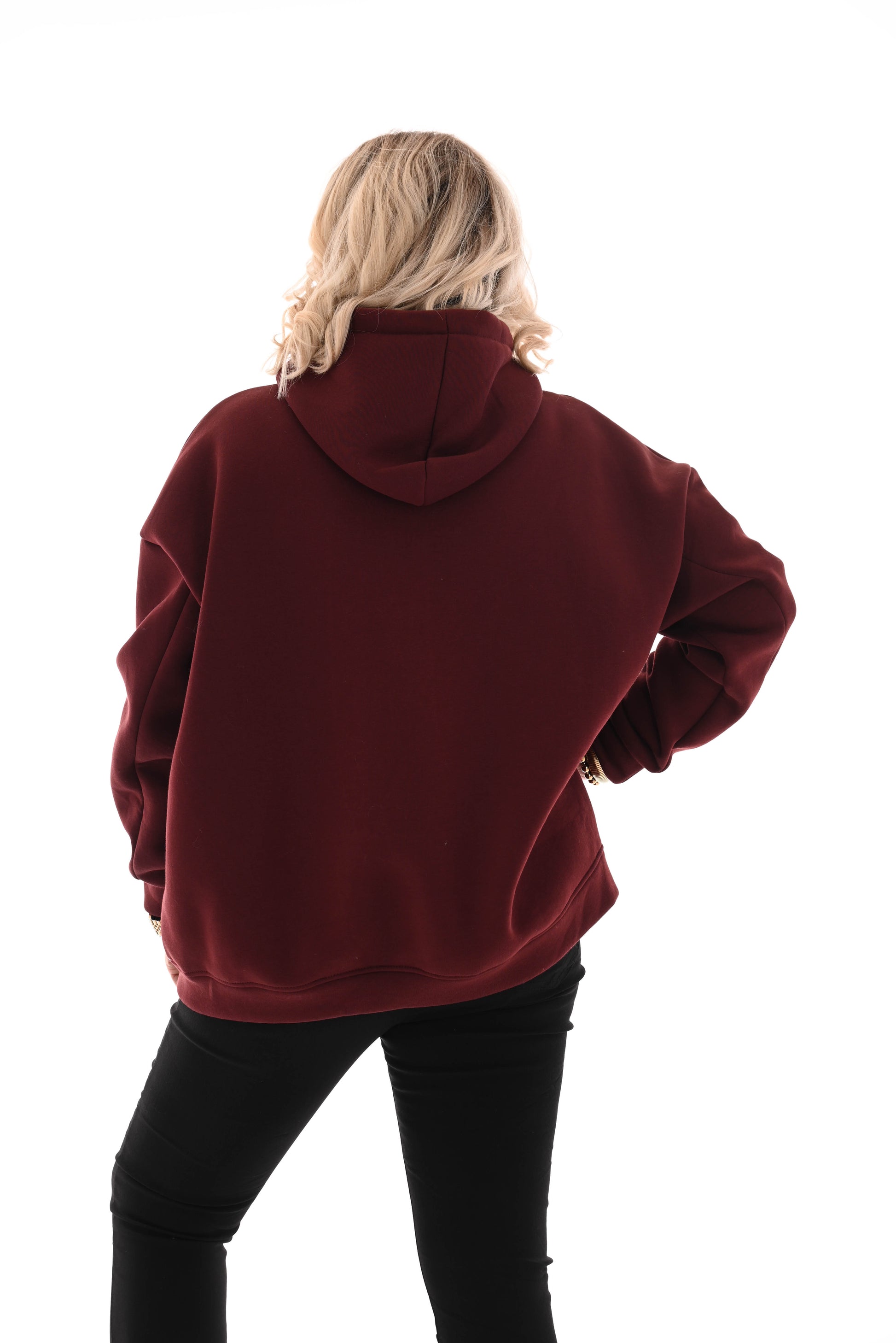 Hoodie apres skiclub donker bordeaux