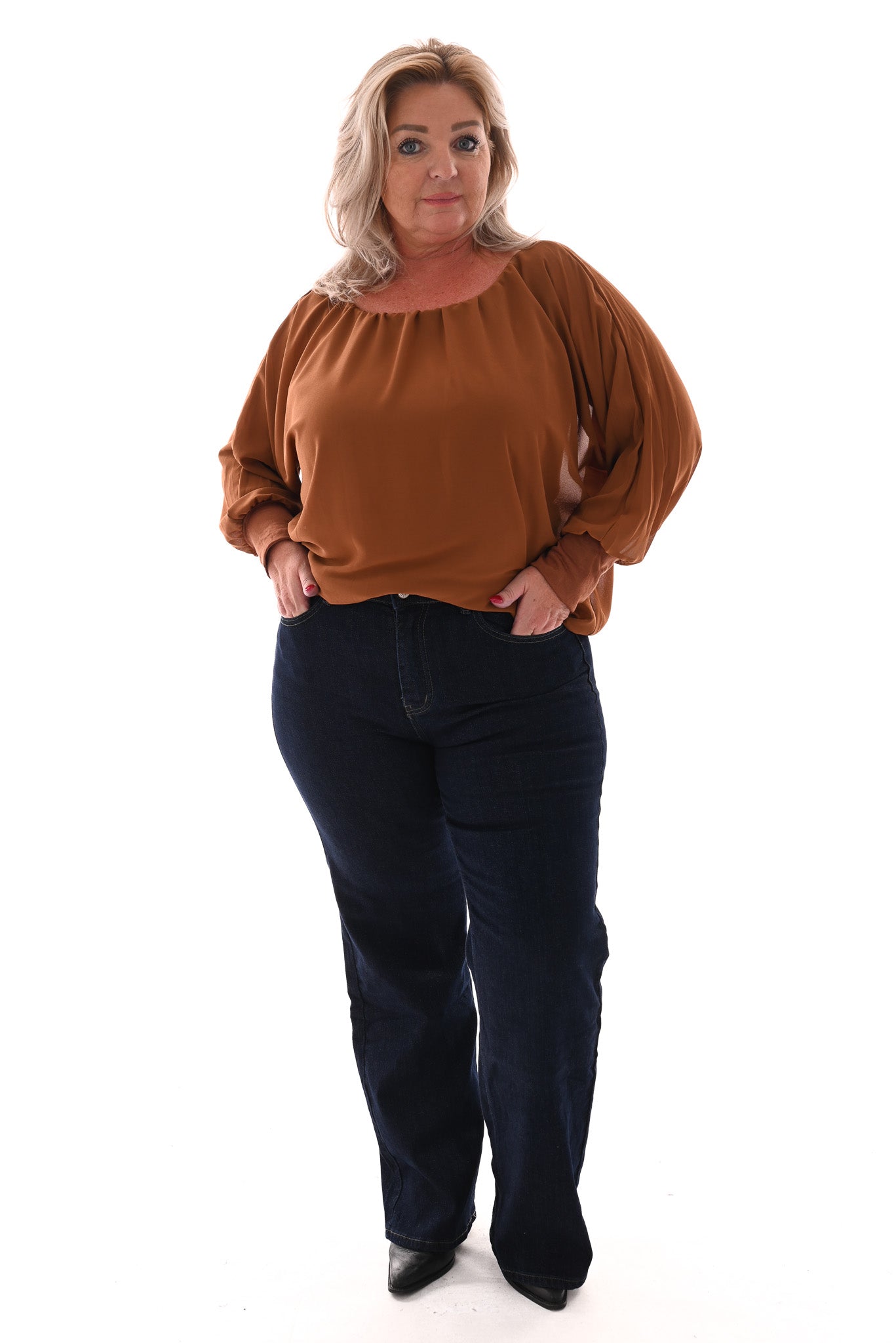 Monday wide leg glitter blauw