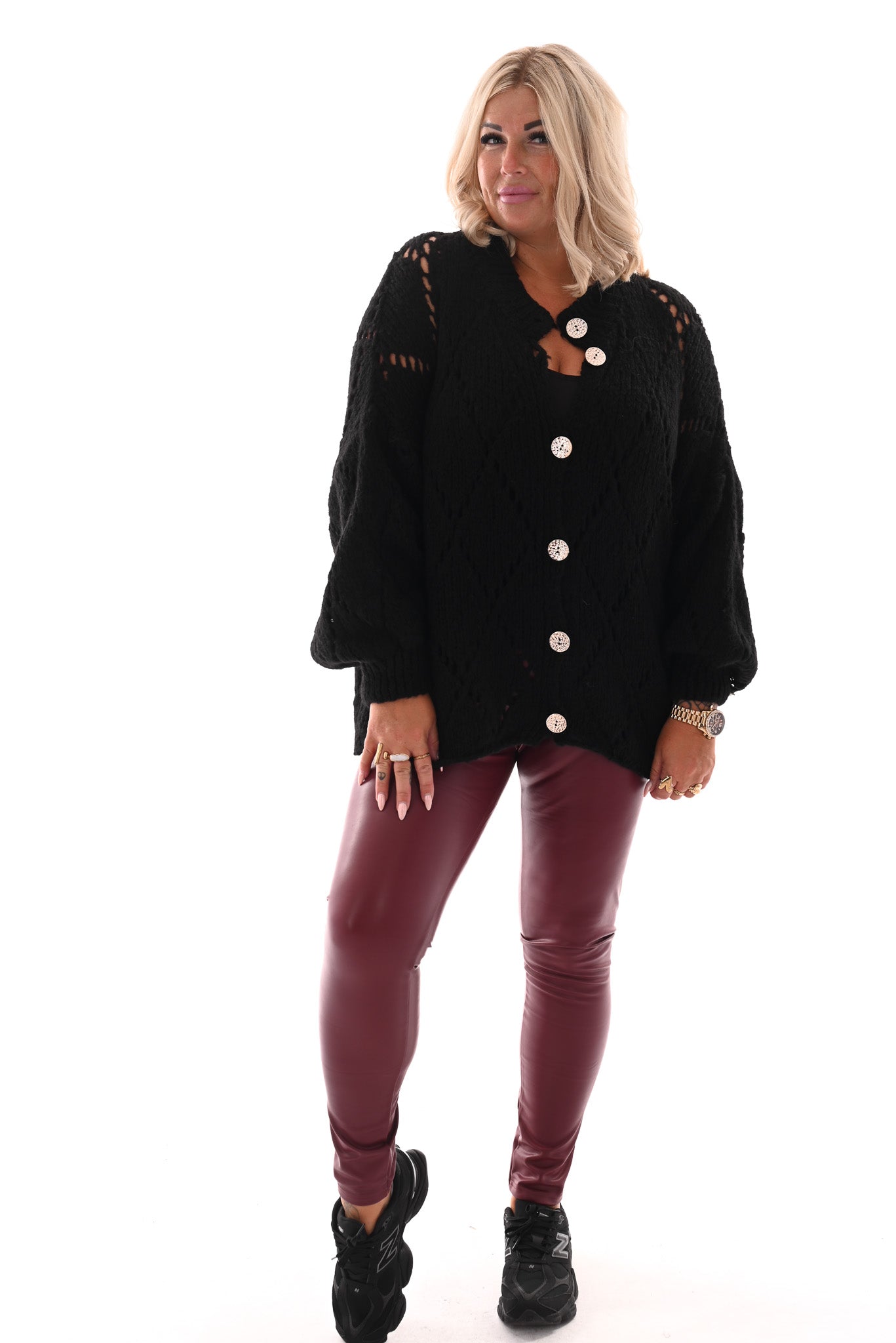Norfy leatherlook legging bordeaux