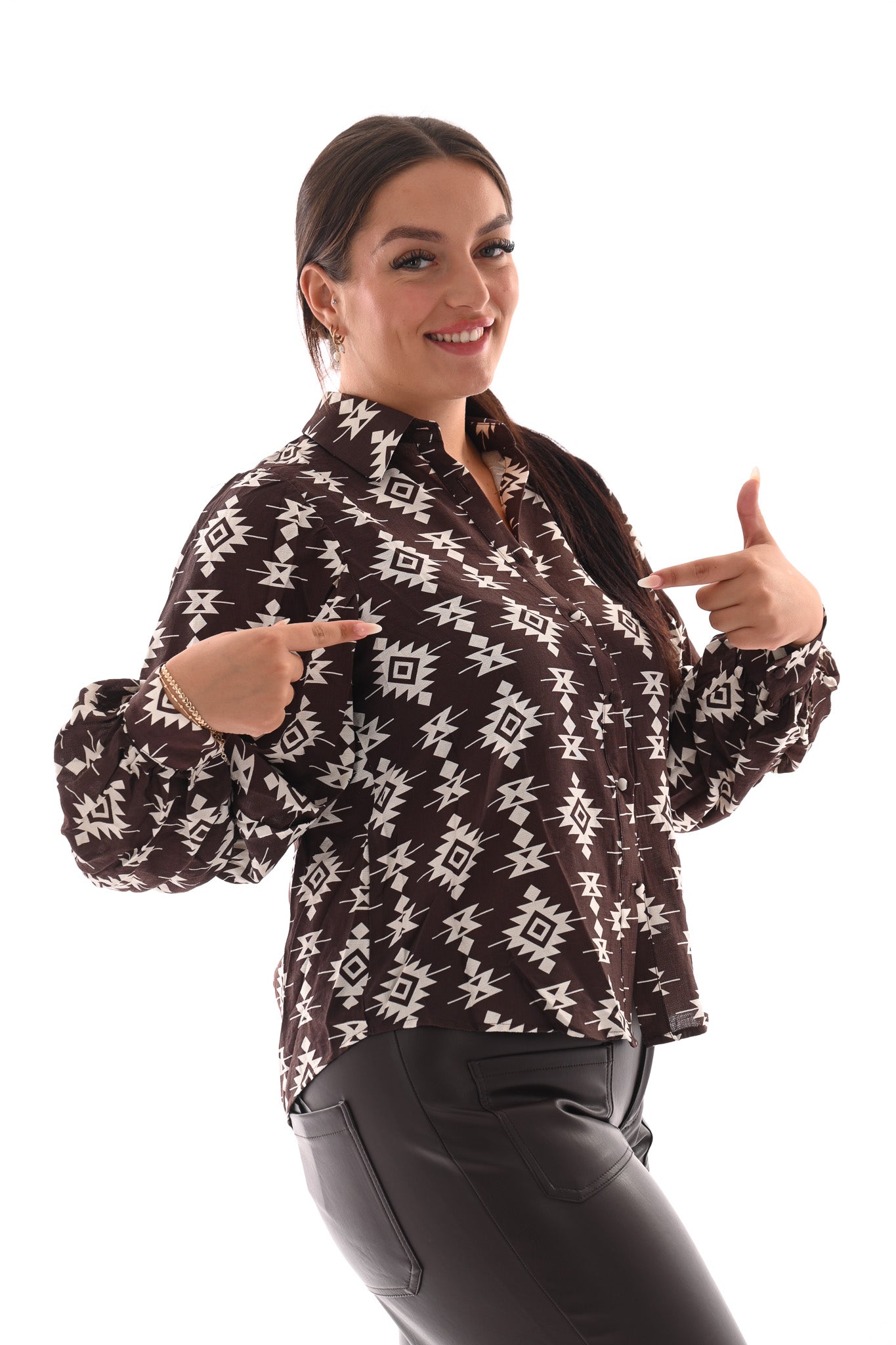 Blouse aztec bruin