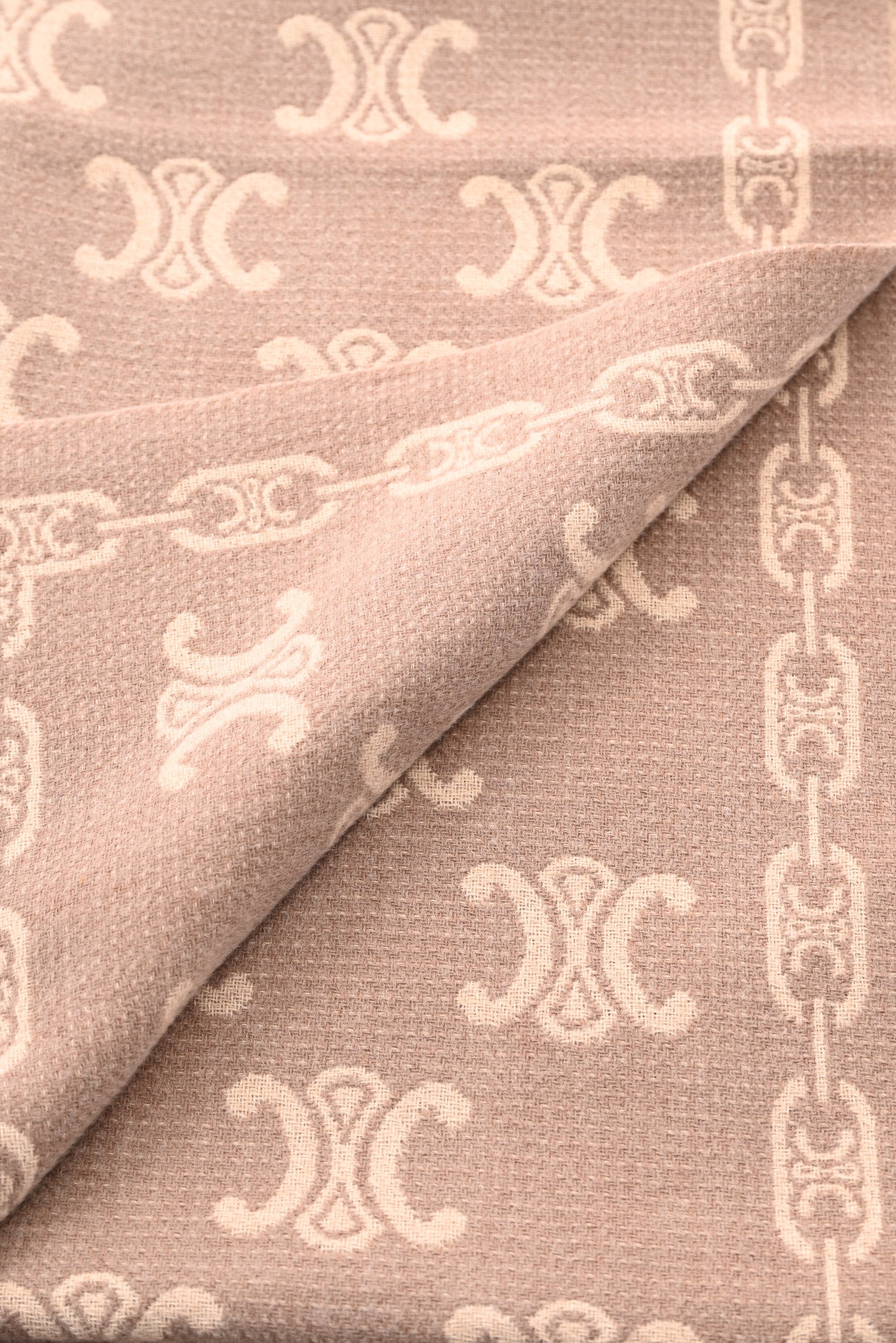 Sjaal met kettingdetail en franjes beige