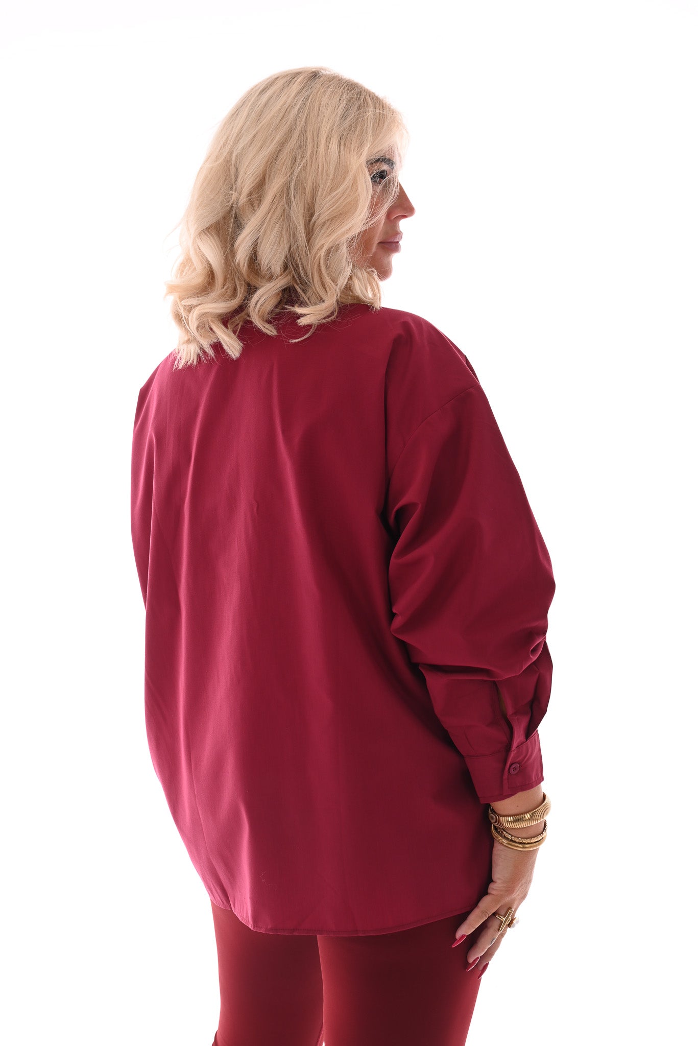 Blouse hartjes bordeaux
