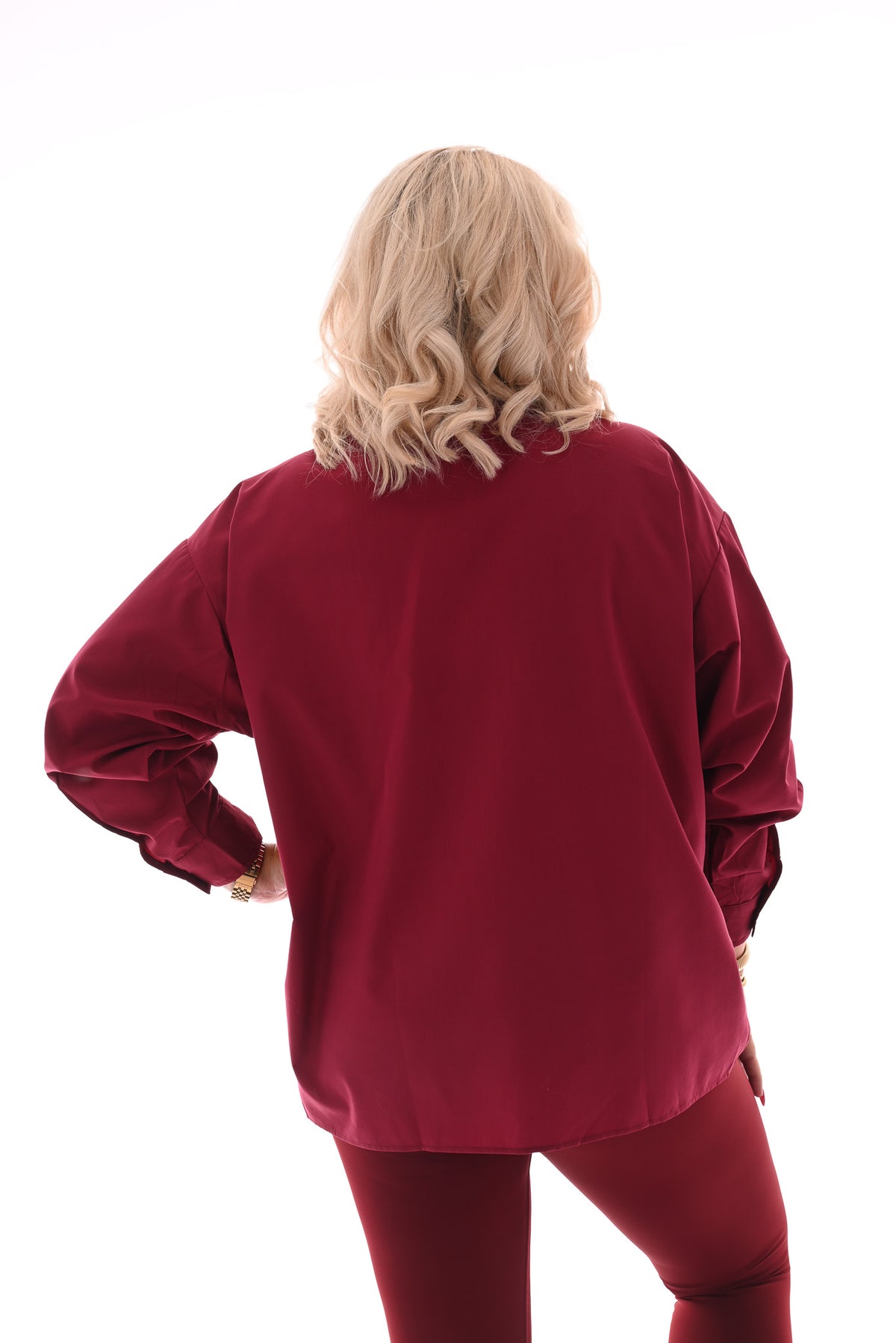 Blouse hartjes bordeaux
