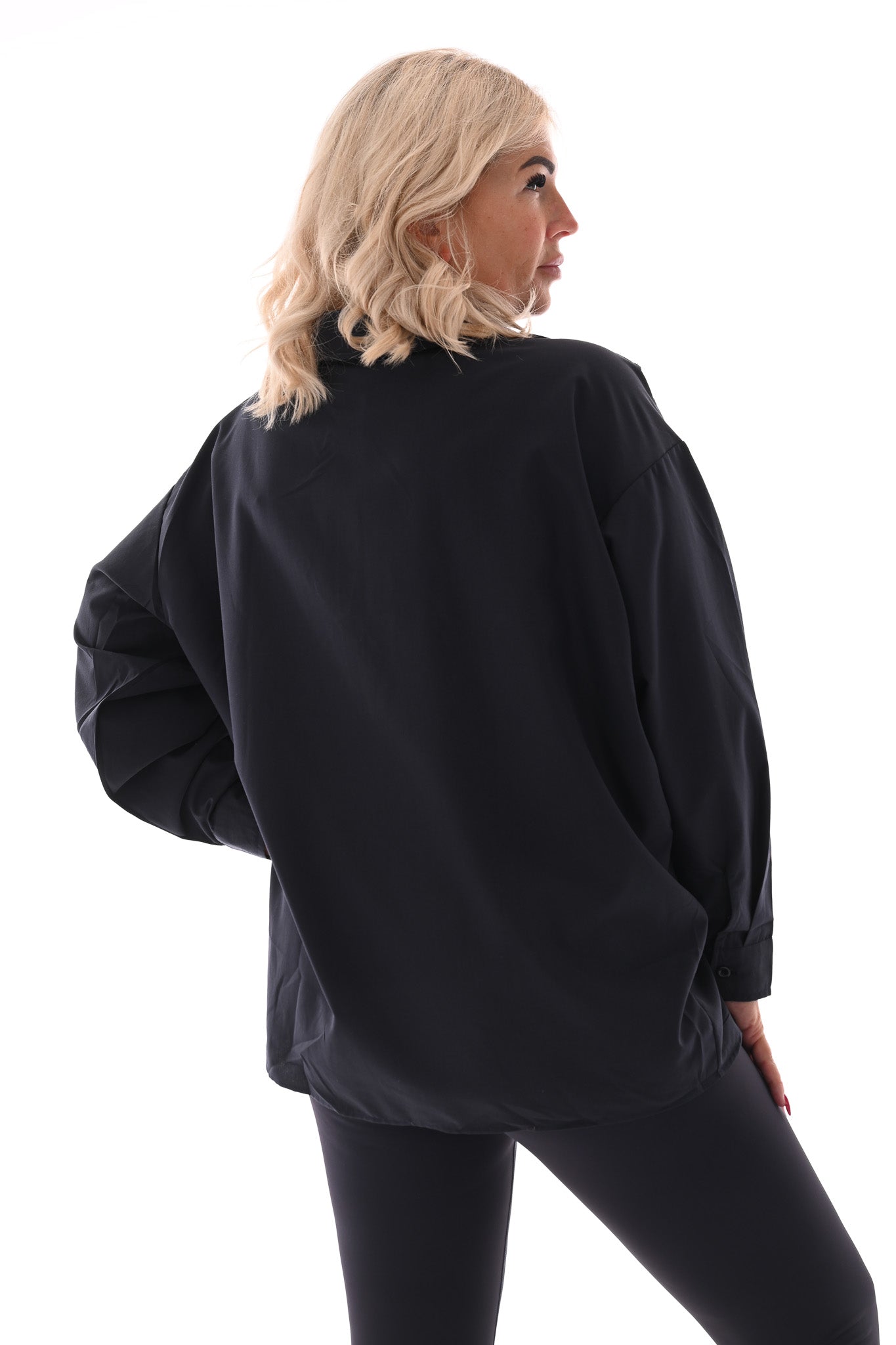 Blouse hartjes marineblauw
