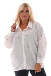 Blouse hartjes wit