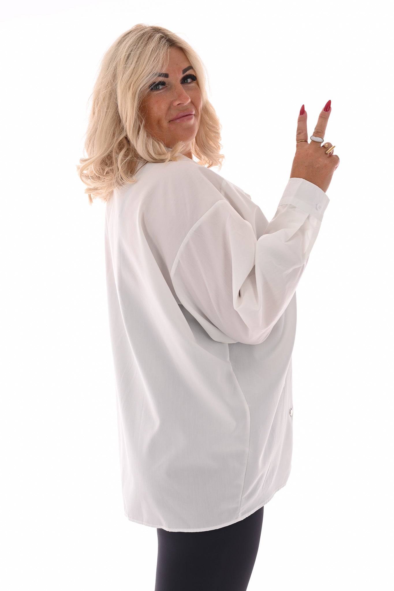 Blouse hartjes wit