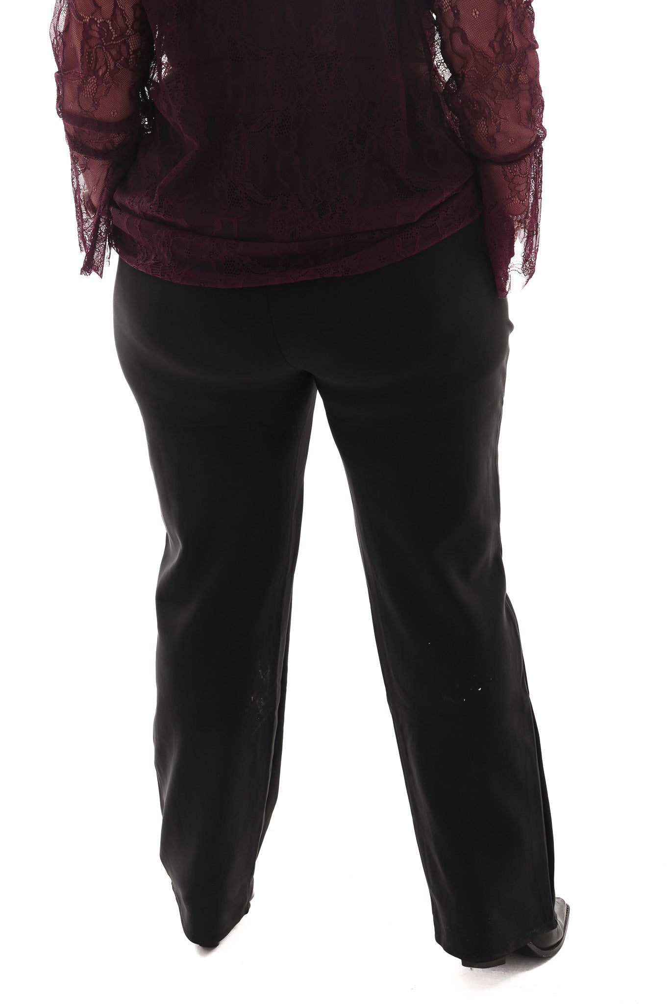 Wide leg comfy broek geplooide broek zwart