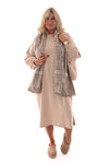 Sweaterdress met zakken beige