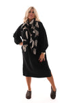 Sweaterdress met zakken zwart