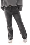 Norfy jeans wide leg grijs