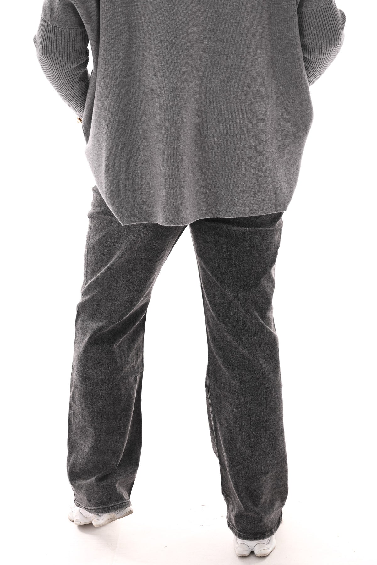 Norfy jeans wide leg grijs