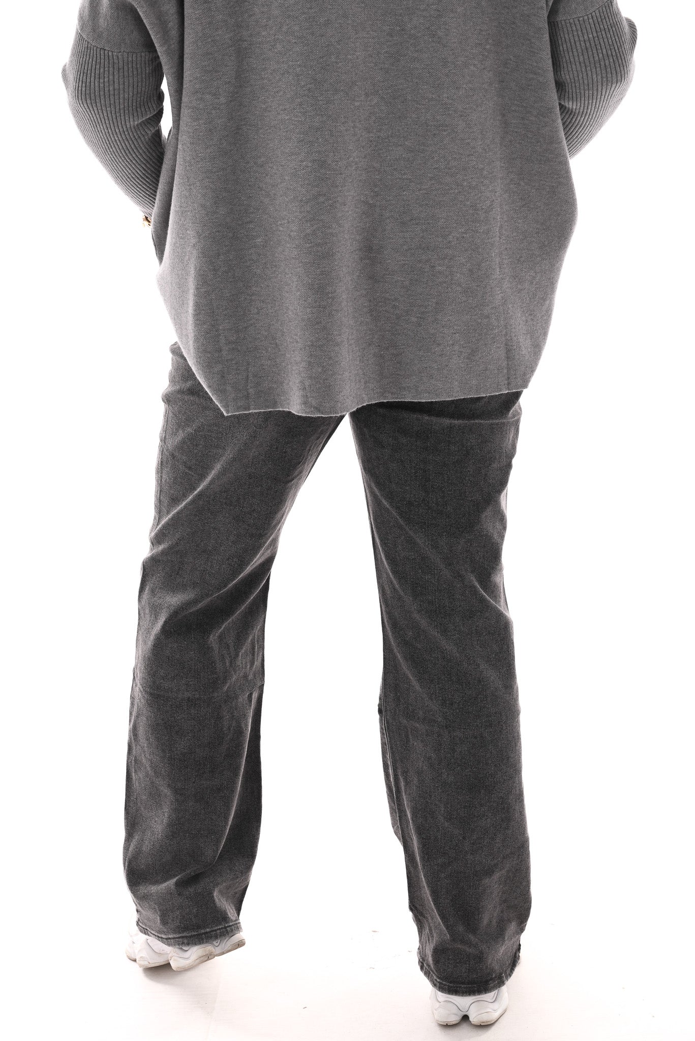 Norfy jeans wide leg grijs