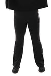 Pink & Sky Flared legging met strepen zwart