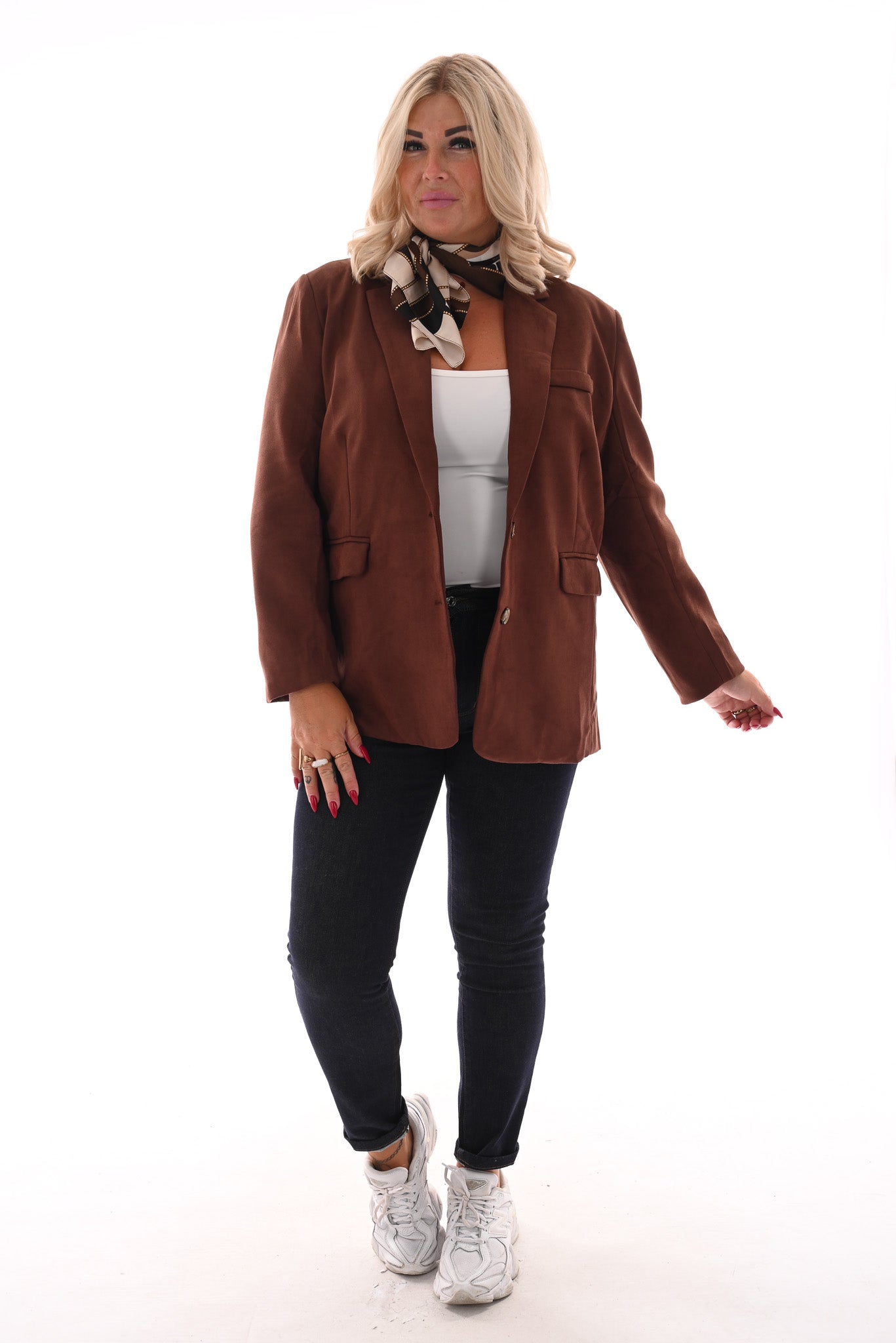 Blazer suede bruin