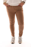 Stretchbroek uni lichtbruin