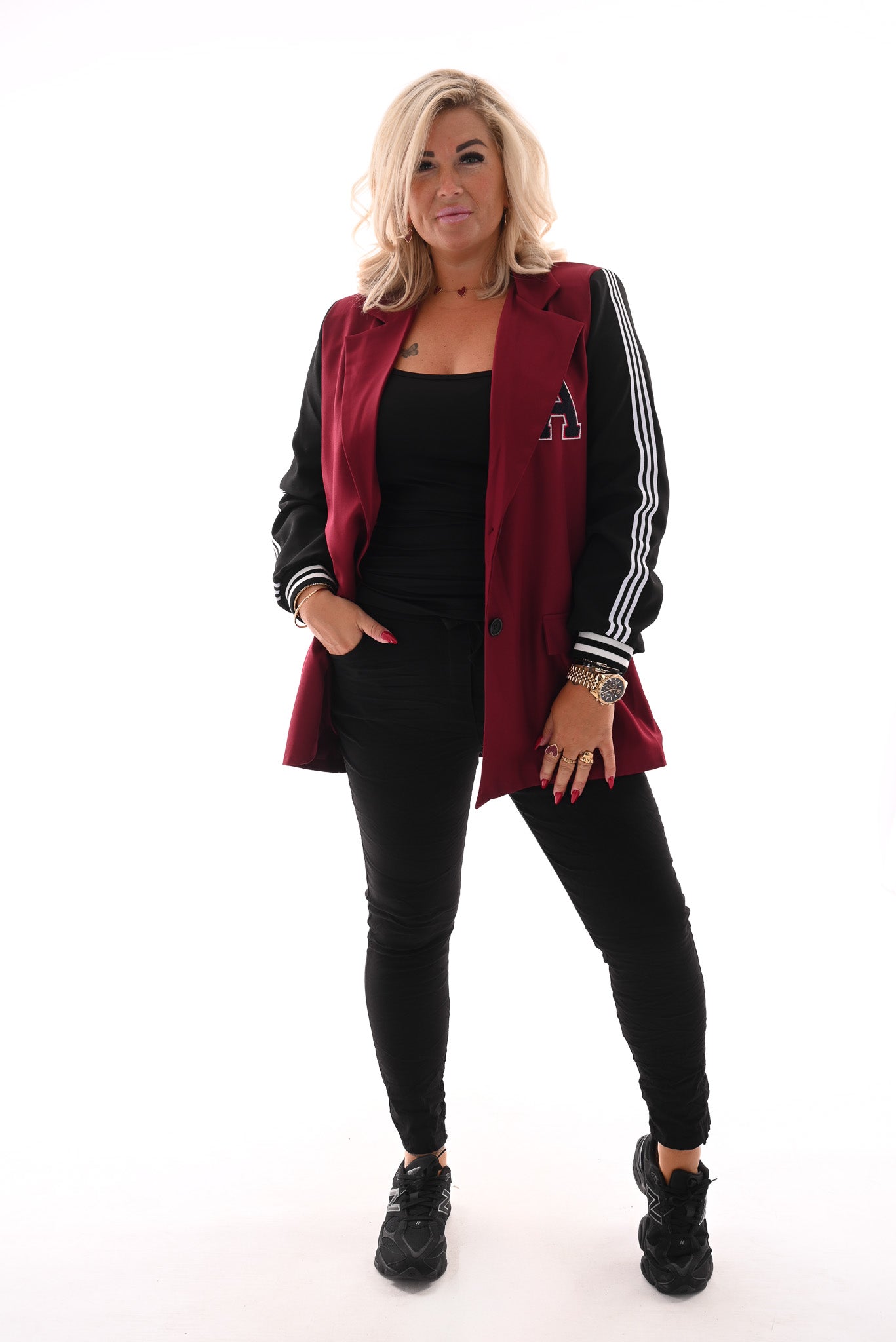 Stretchbroek uni zwart