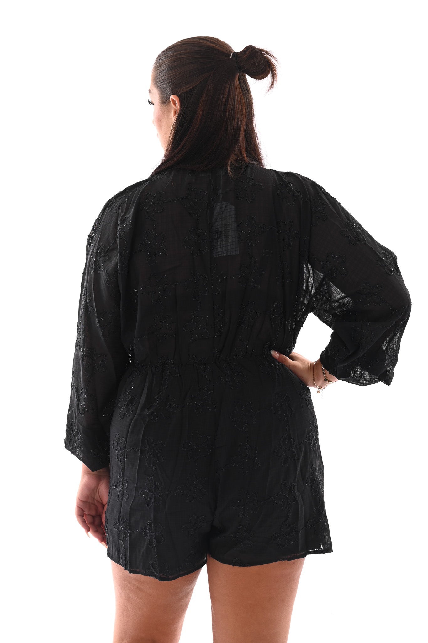 Playsuit lurex zwart