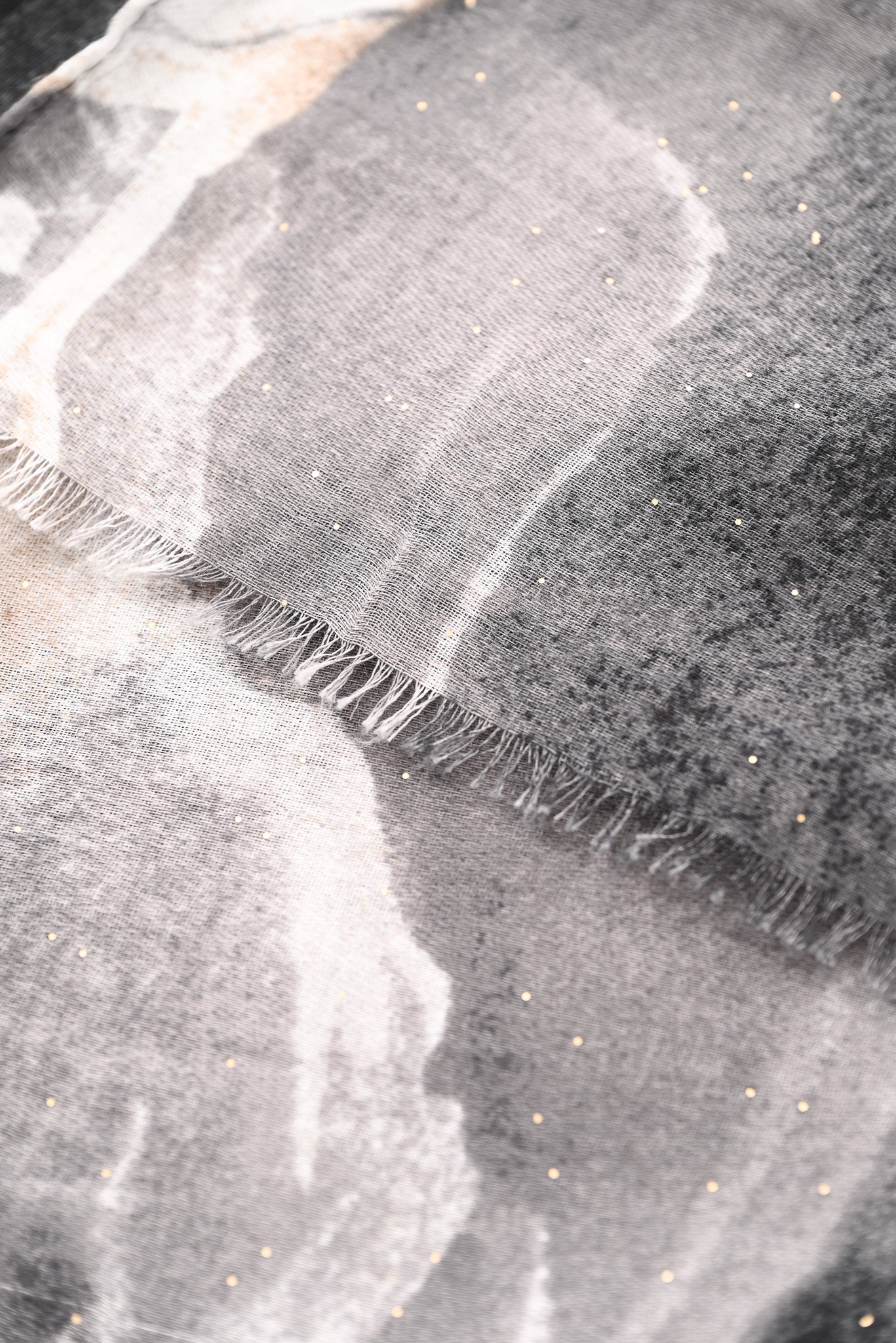 Sjaal landscape glitters zwart/beige
