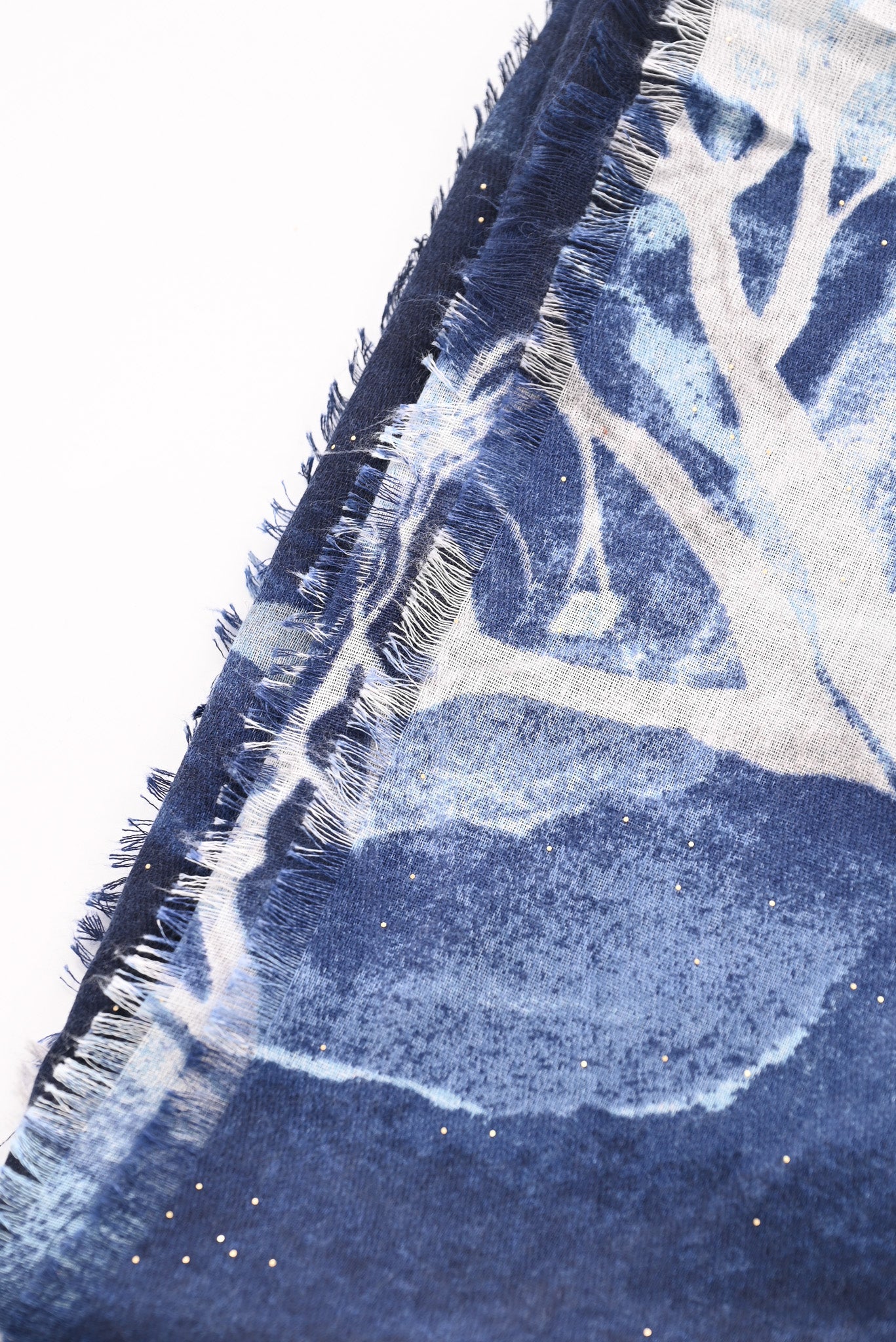 Sjaal landscape glitters donkerblauw/grijs