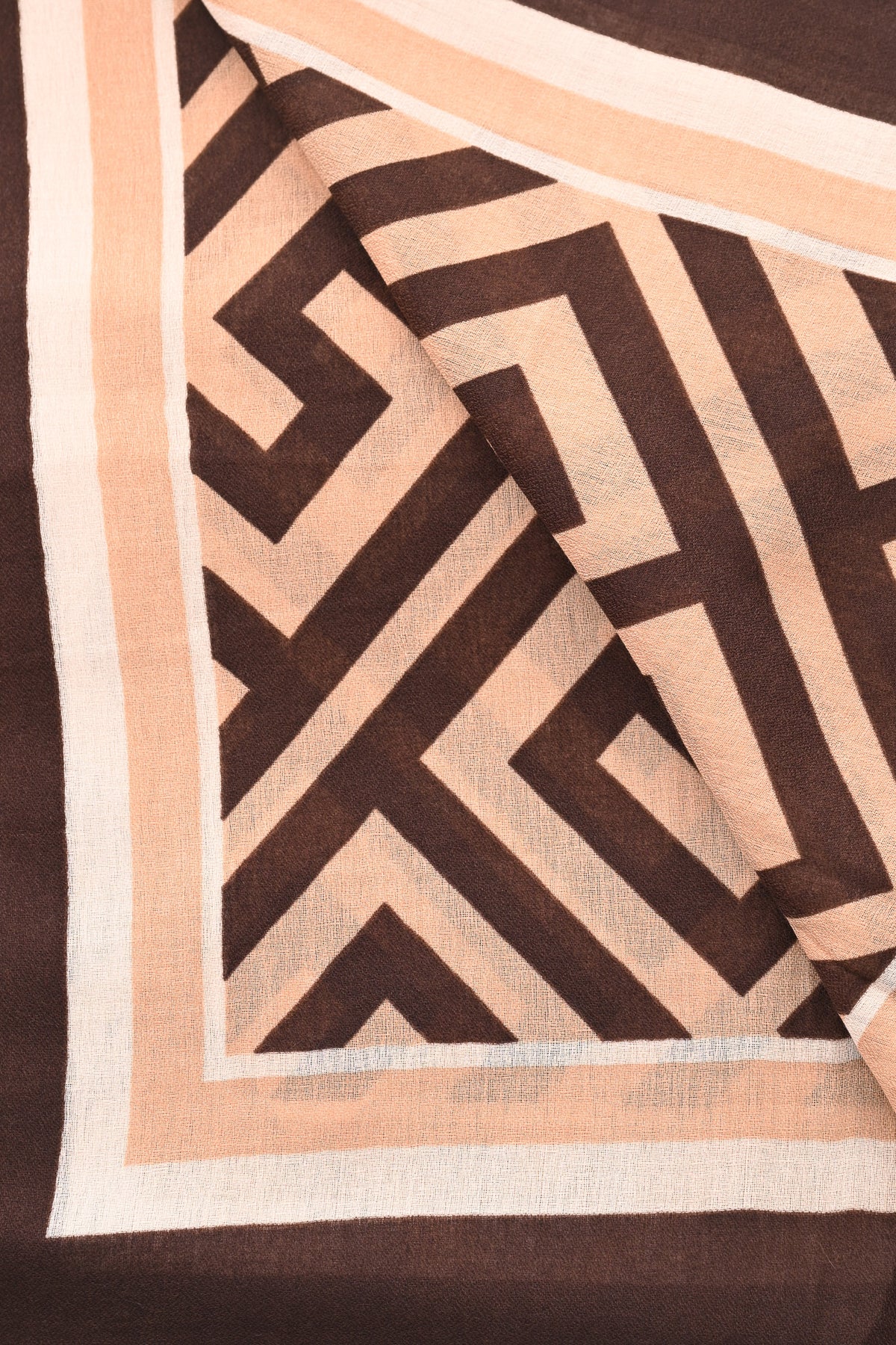 Sjaal maze bruin/beige
