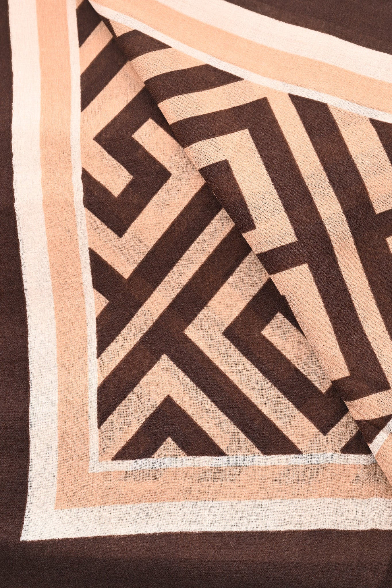 Sjaal maze bruin/beige