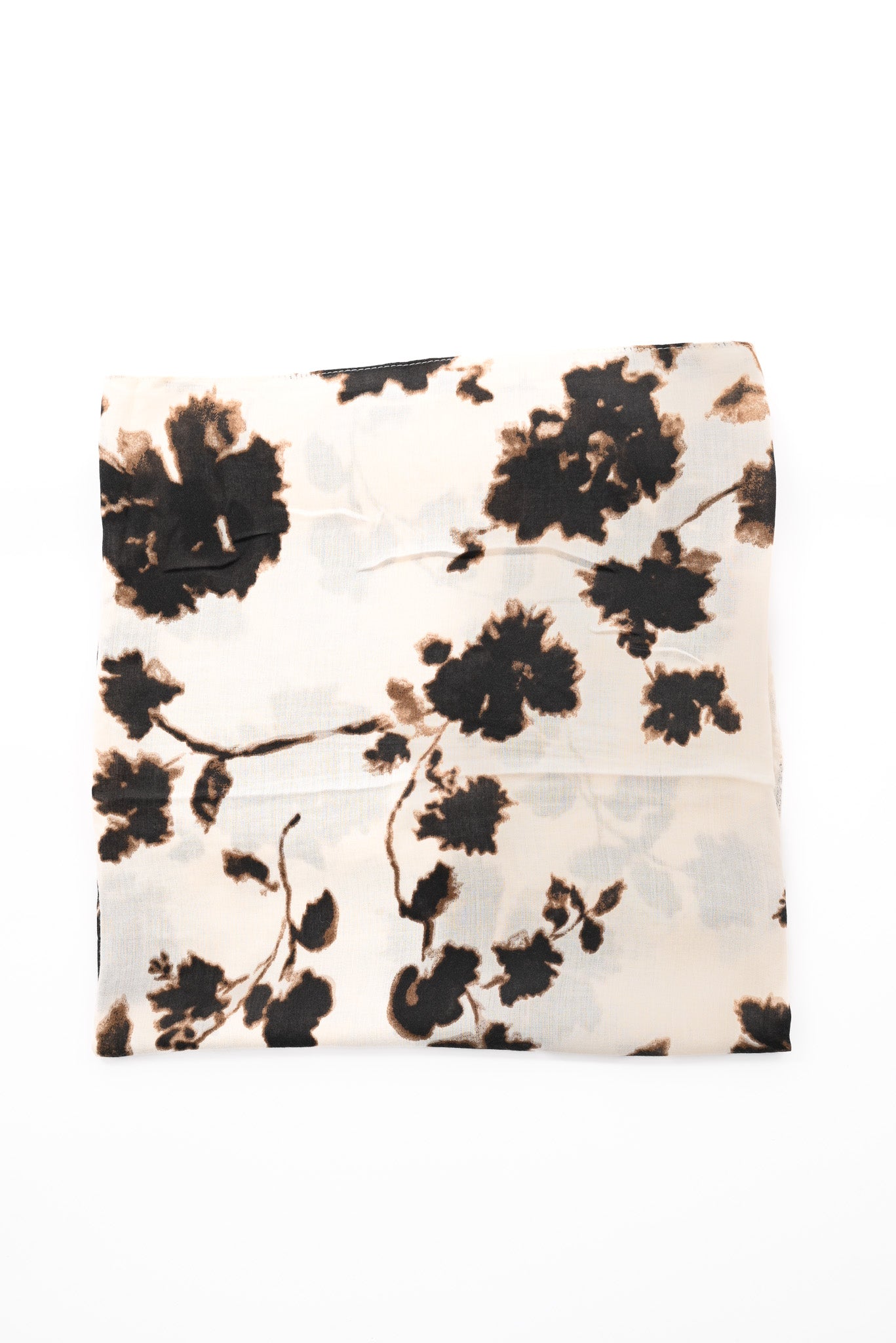 Sjaal bloemenprint roomwit