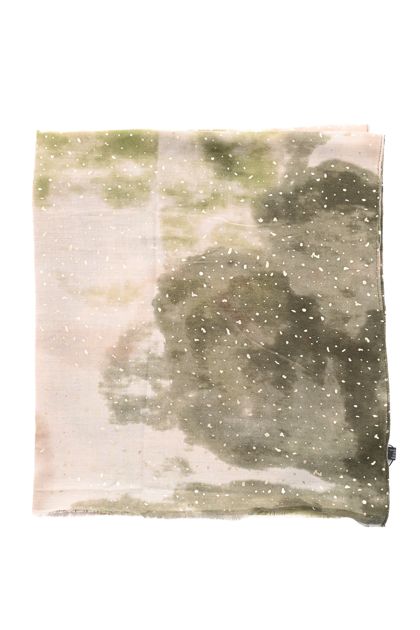 Sjaal abstract inkt groen