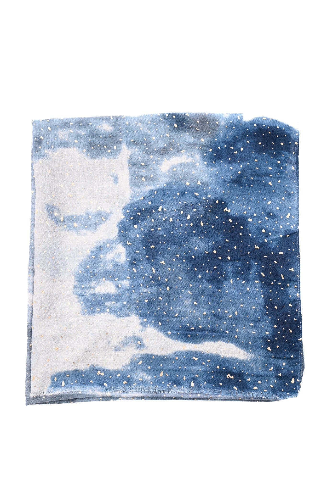 Sjaal abstract inkt blauw