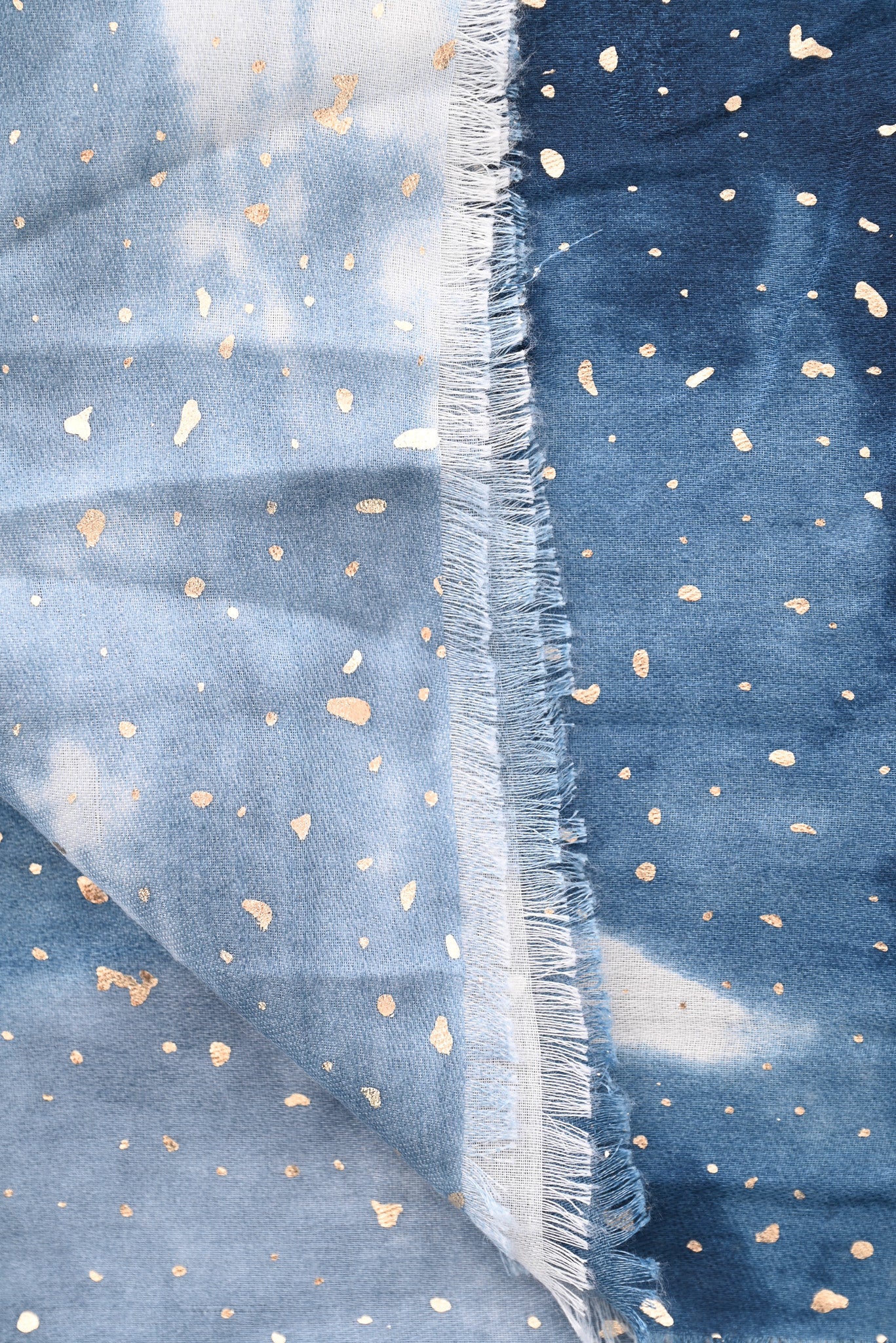 Sjaal abstract inkt blauw