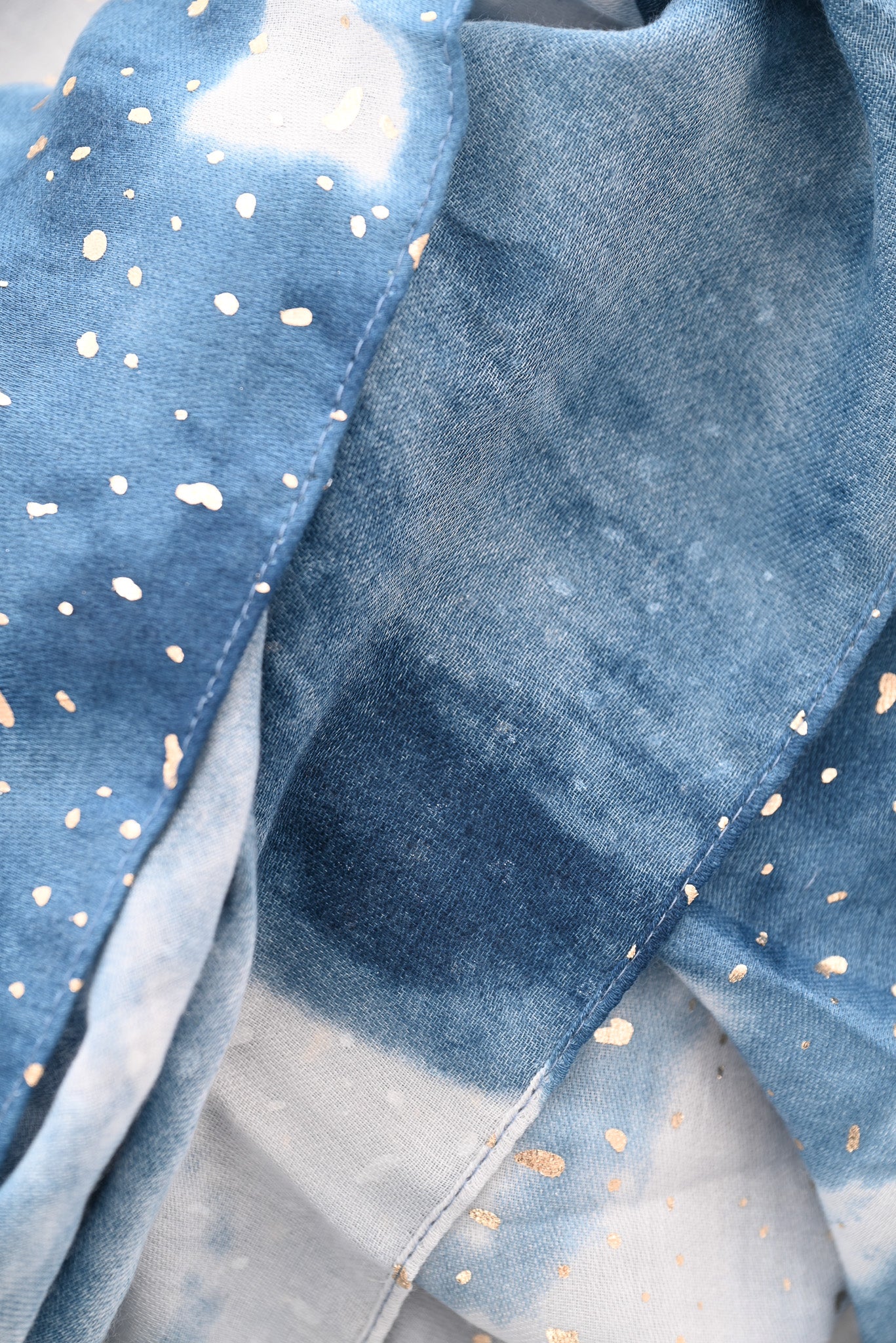 Sjaal abstract inkt blauw