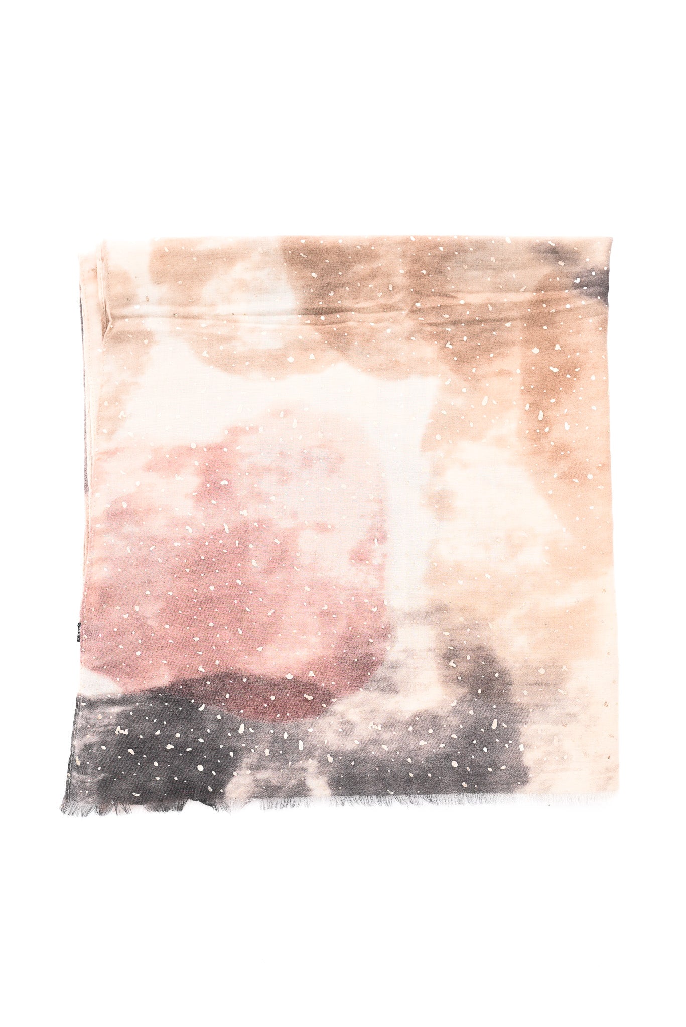 Sjaal abstract inkt beige