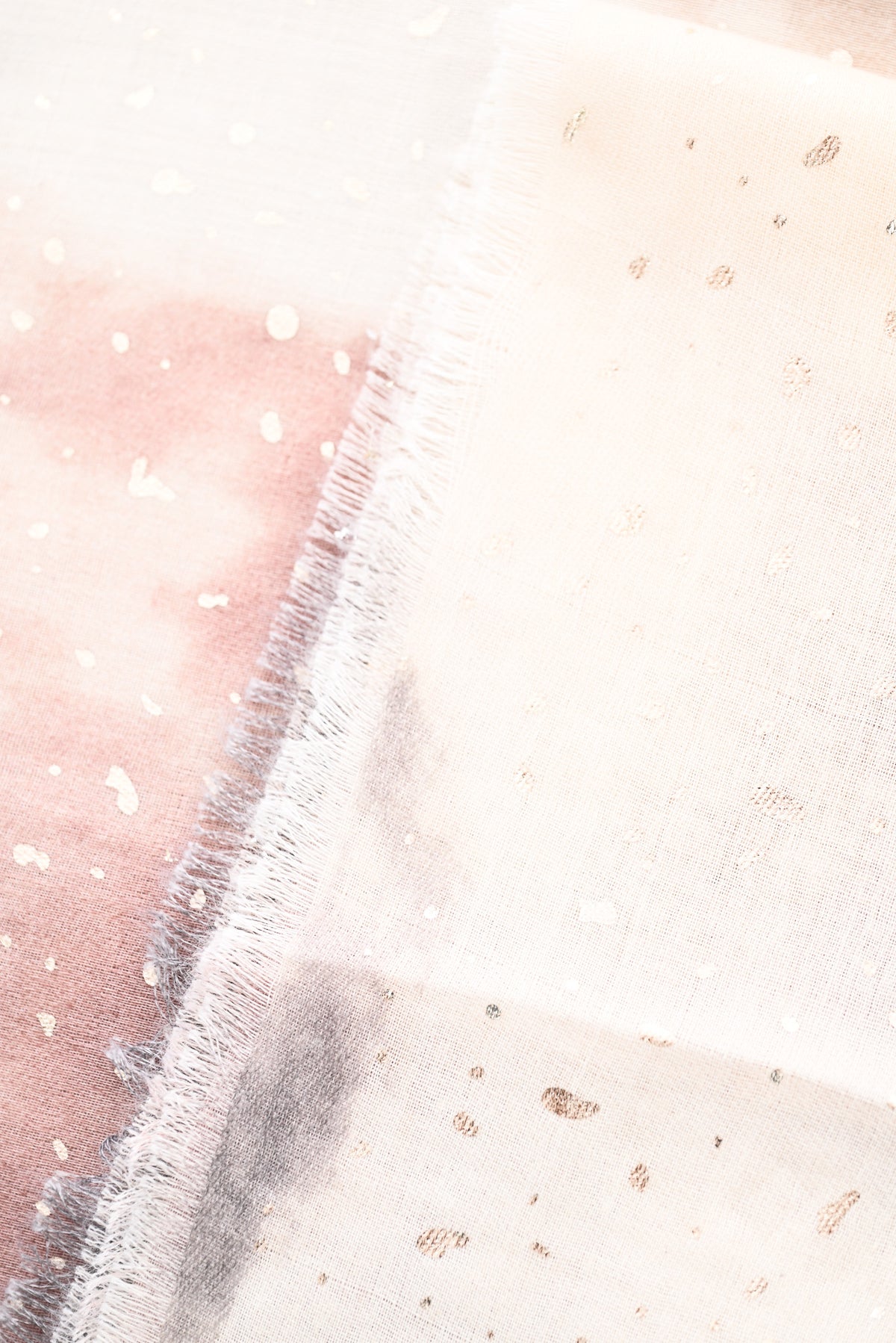 Sjaal abstract inkt beige