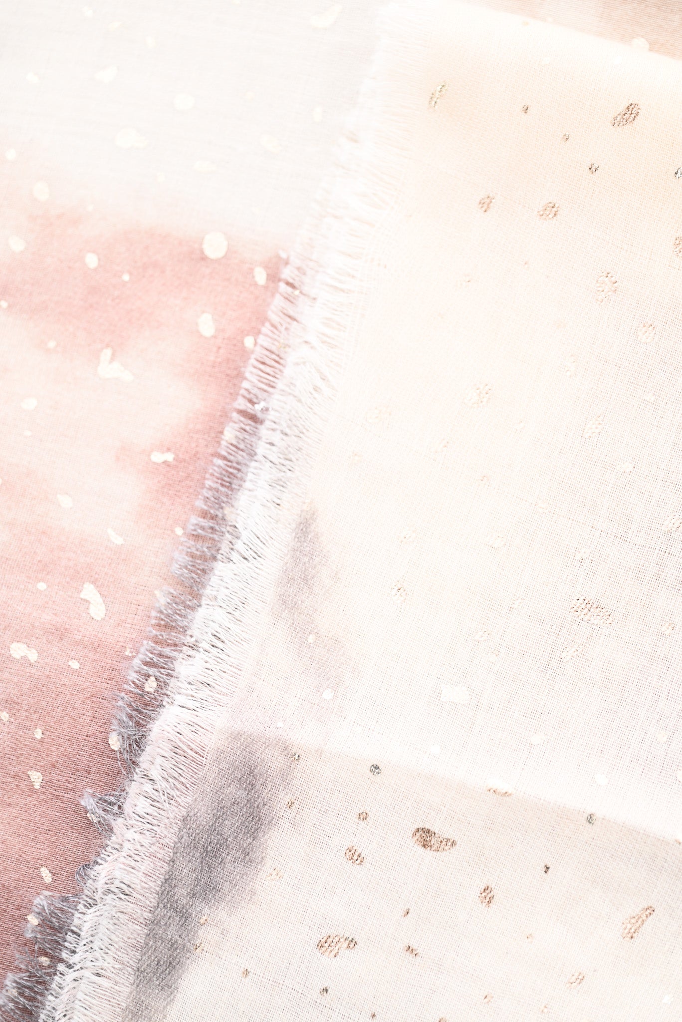Sjaal abstract inkt beige