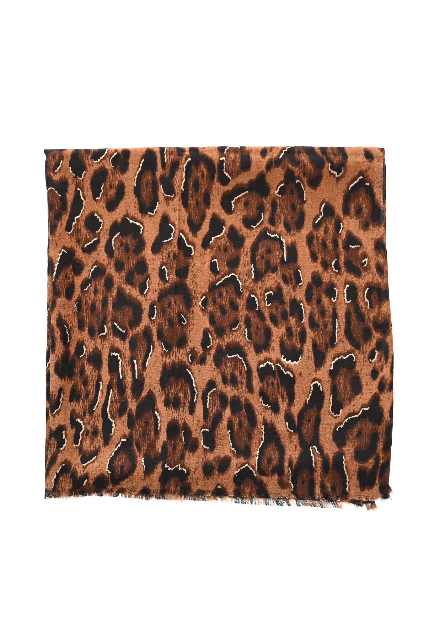 Sjaal grote panterprint bruin