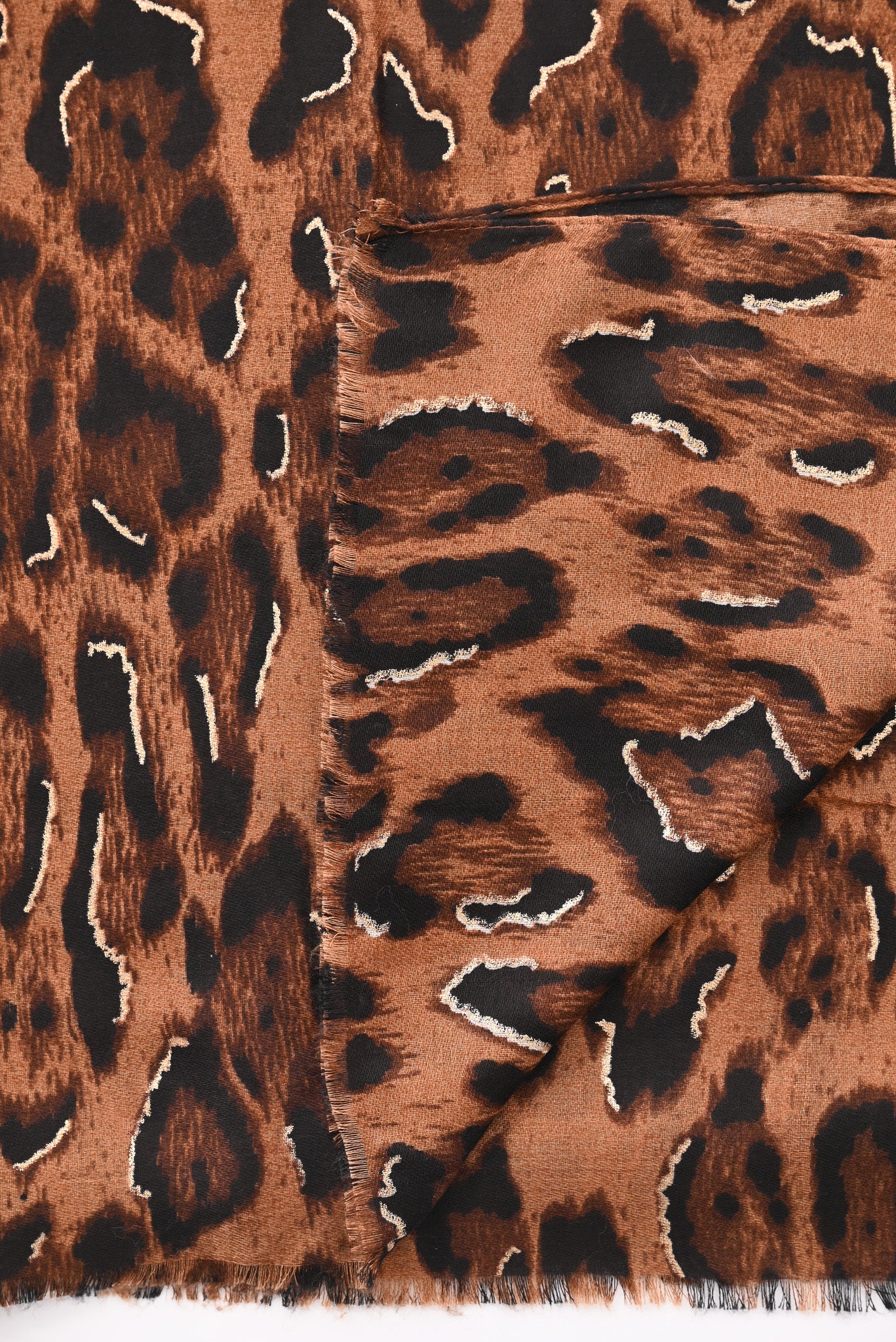 Sjaal grote panterprint bruin