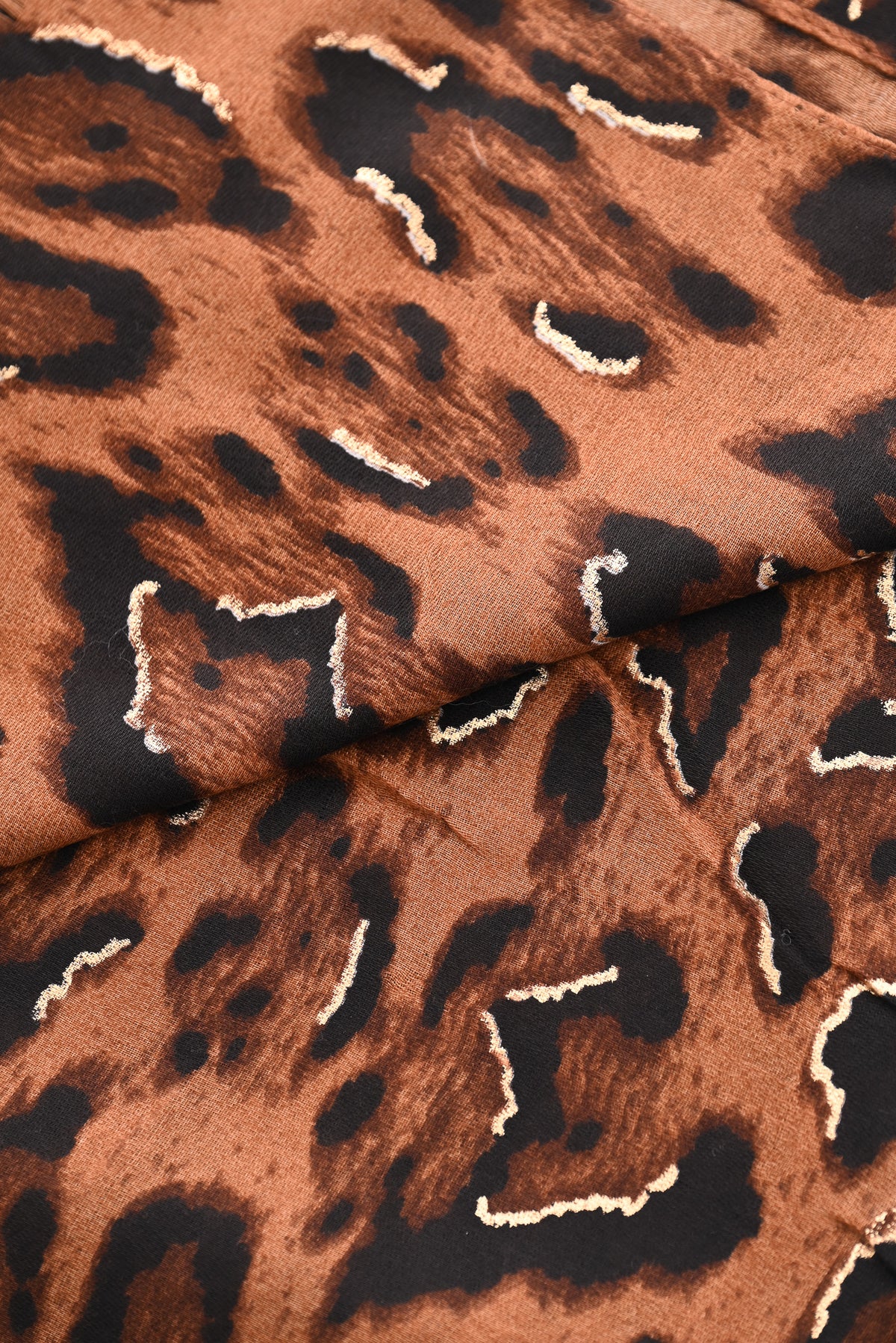 Sjaal grote panterprint bruin