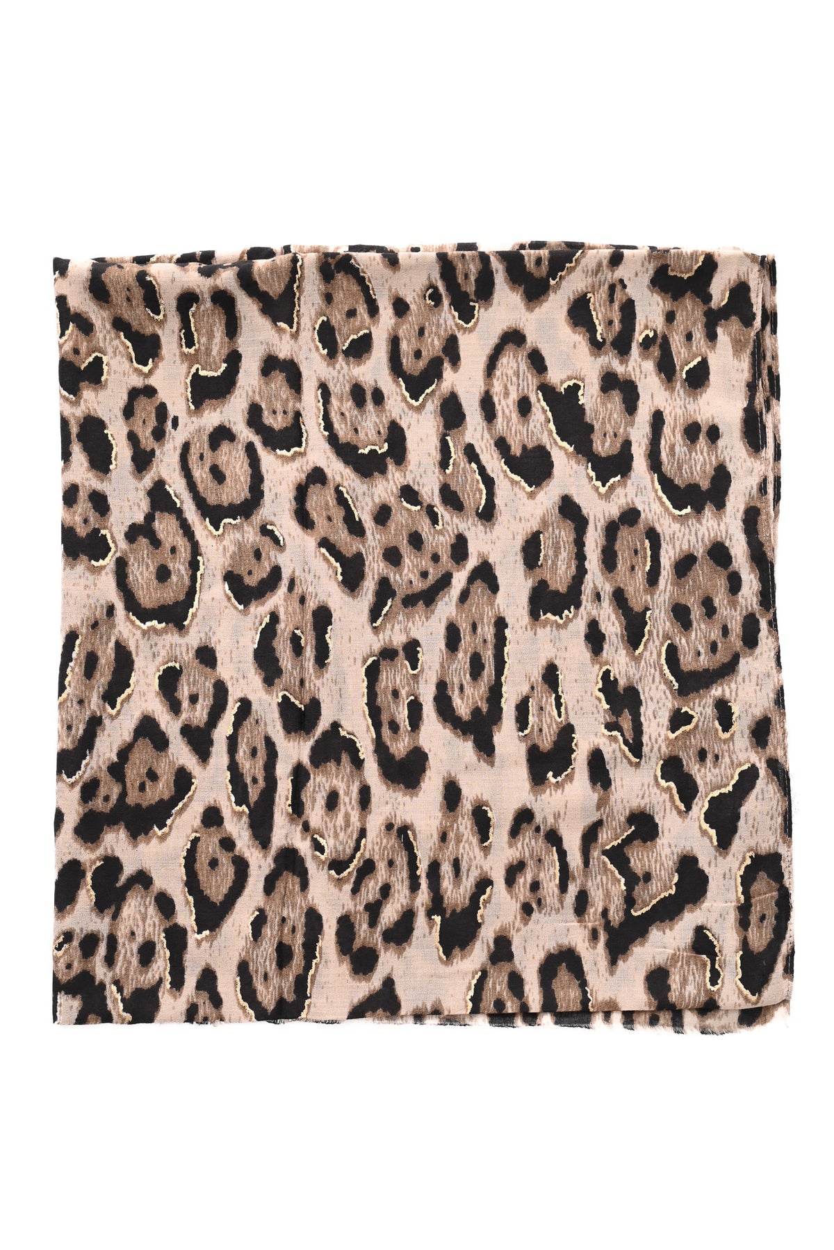 Sjaal grote panterprint taupe