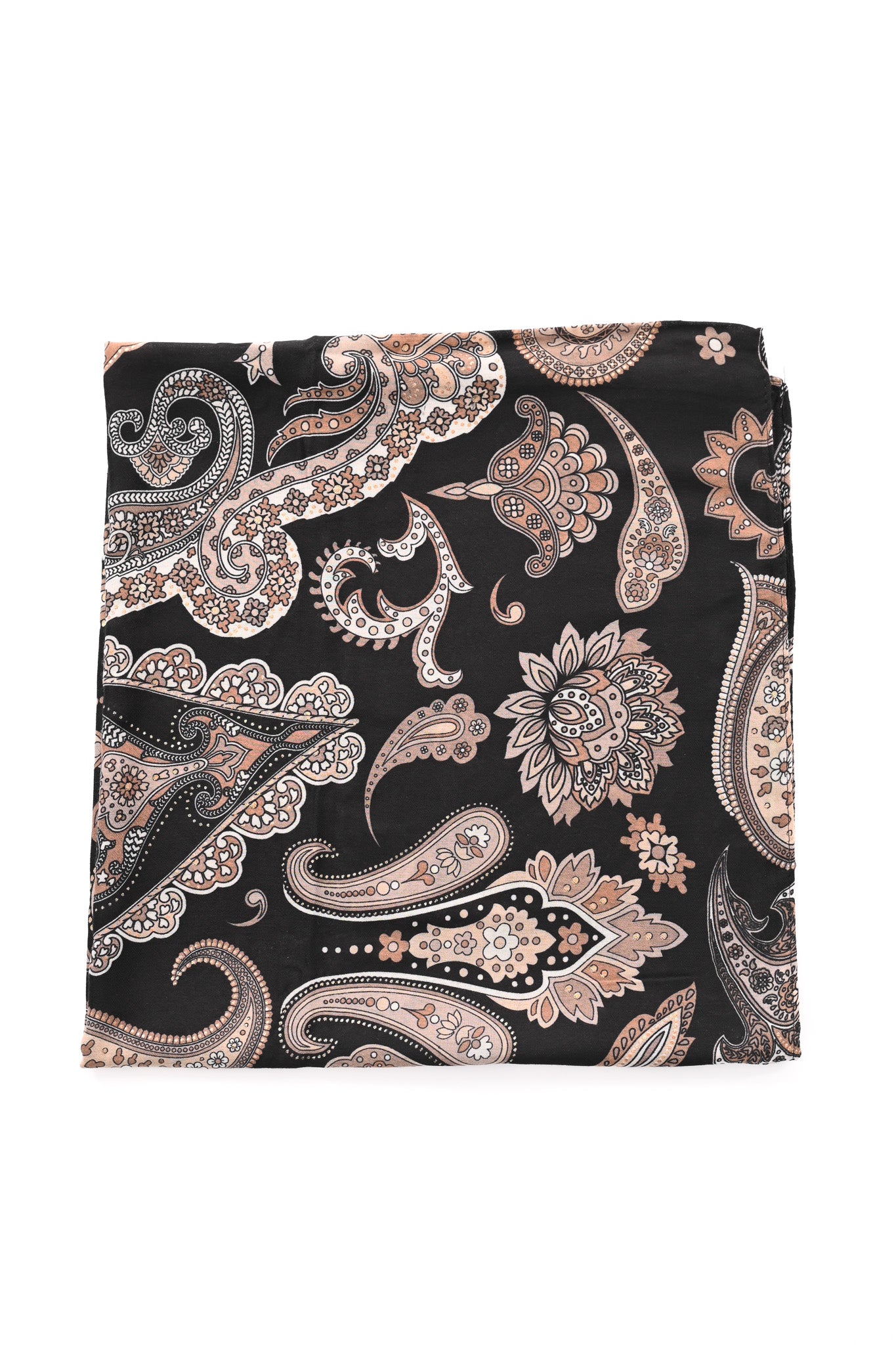 Sjaal paisley print zwart