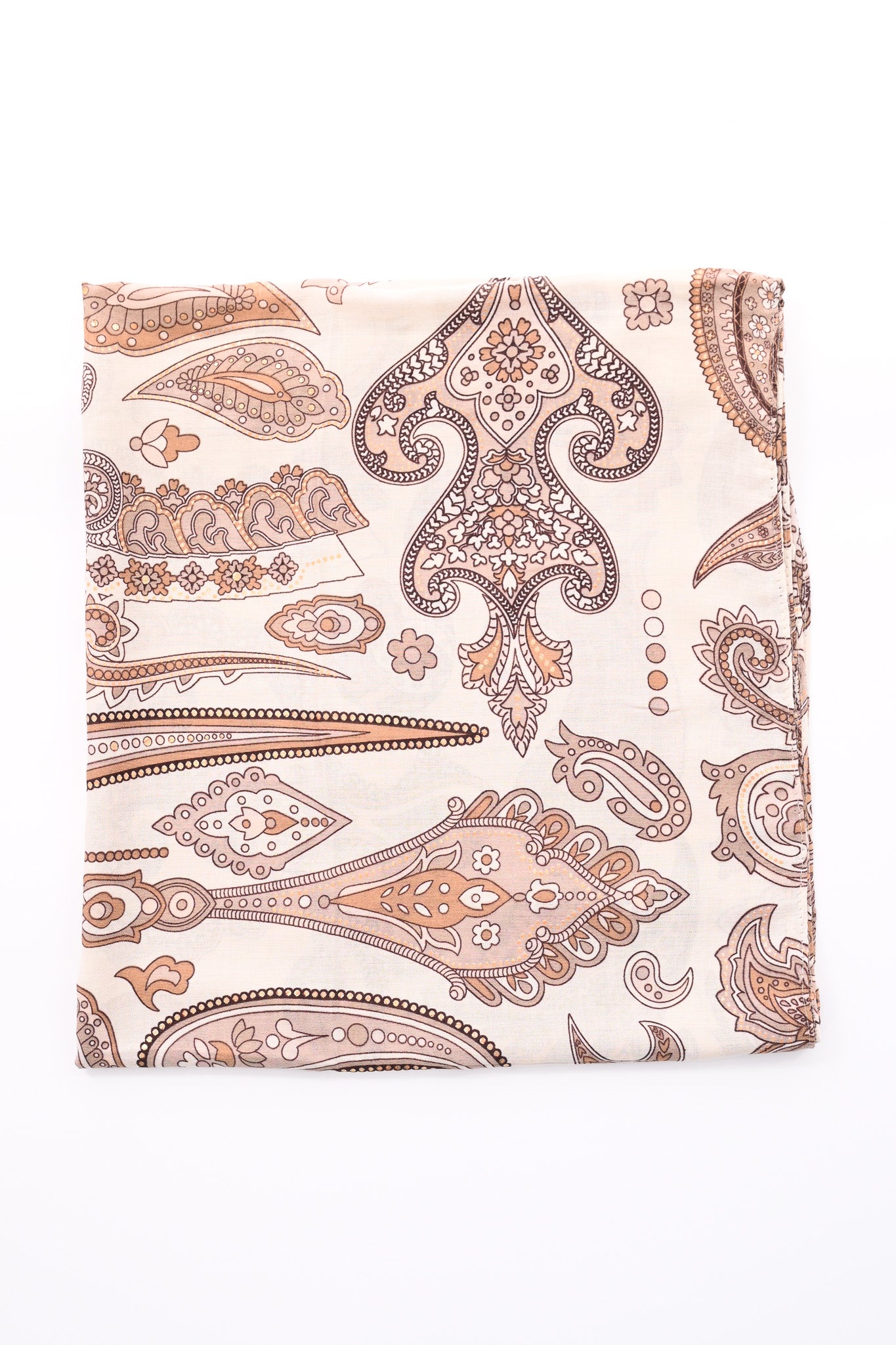 Sjaal paisley print beige