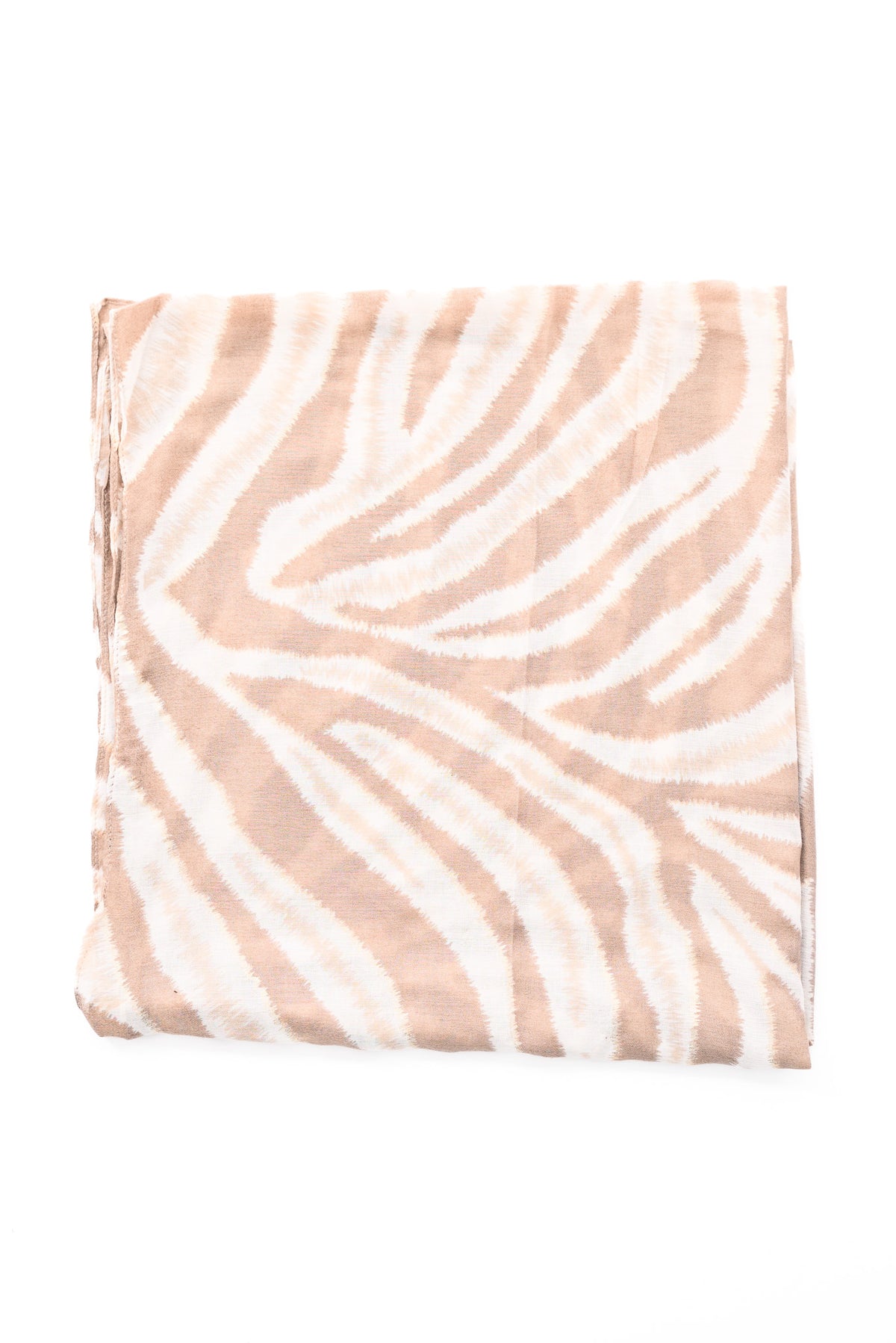 Sjaal zebra print beige