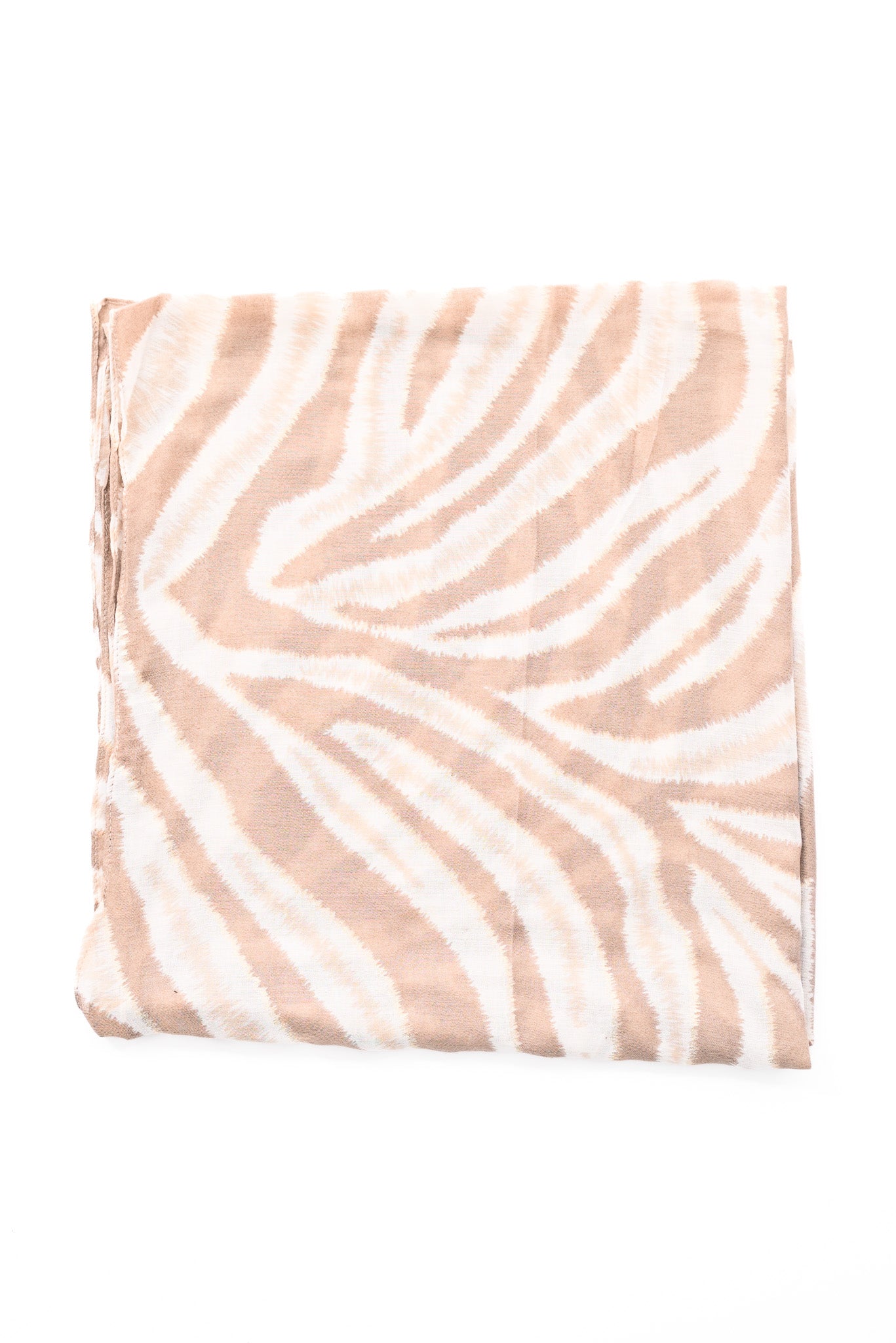 Sjaal zebra print beige