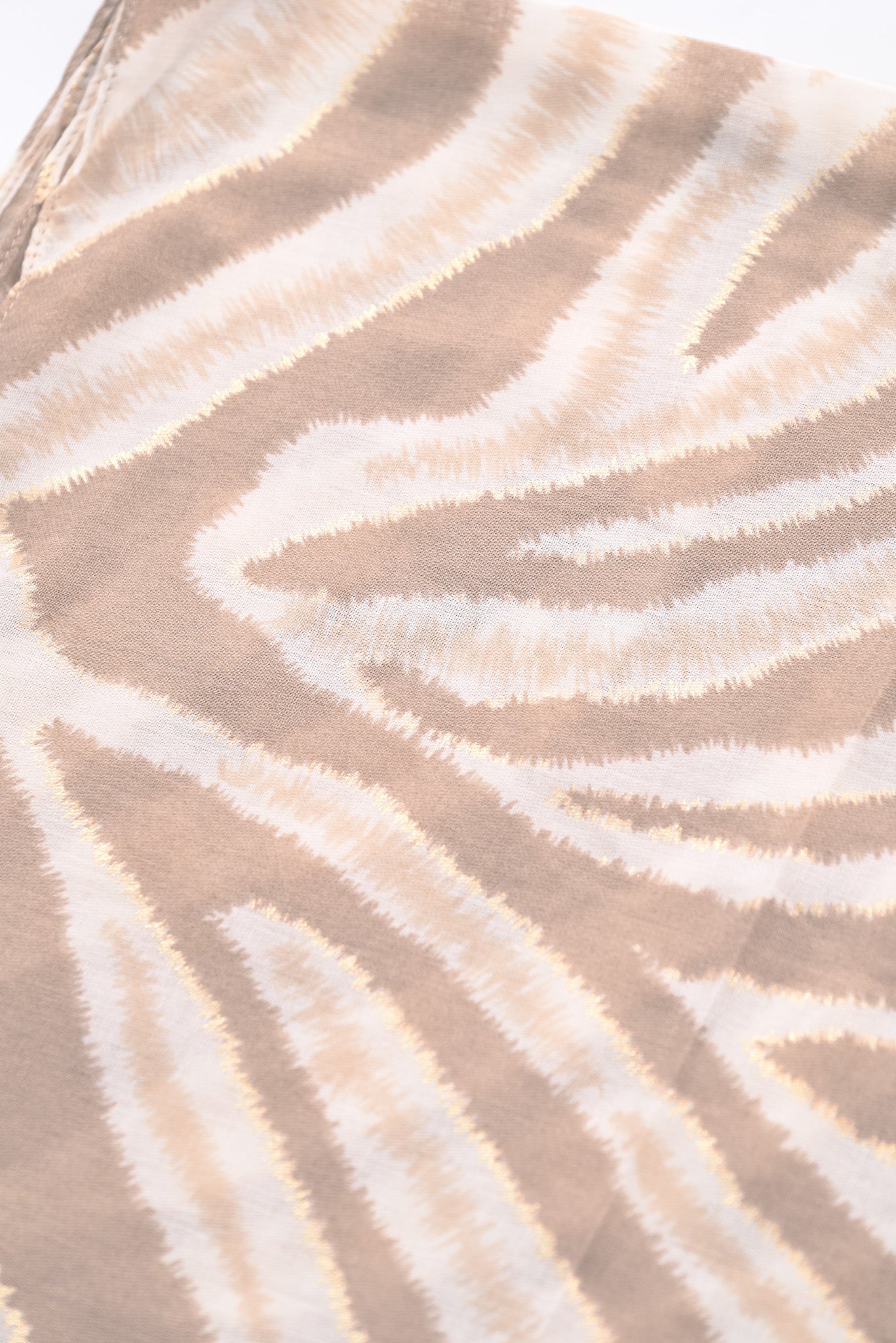 Sjaal zebra print beige