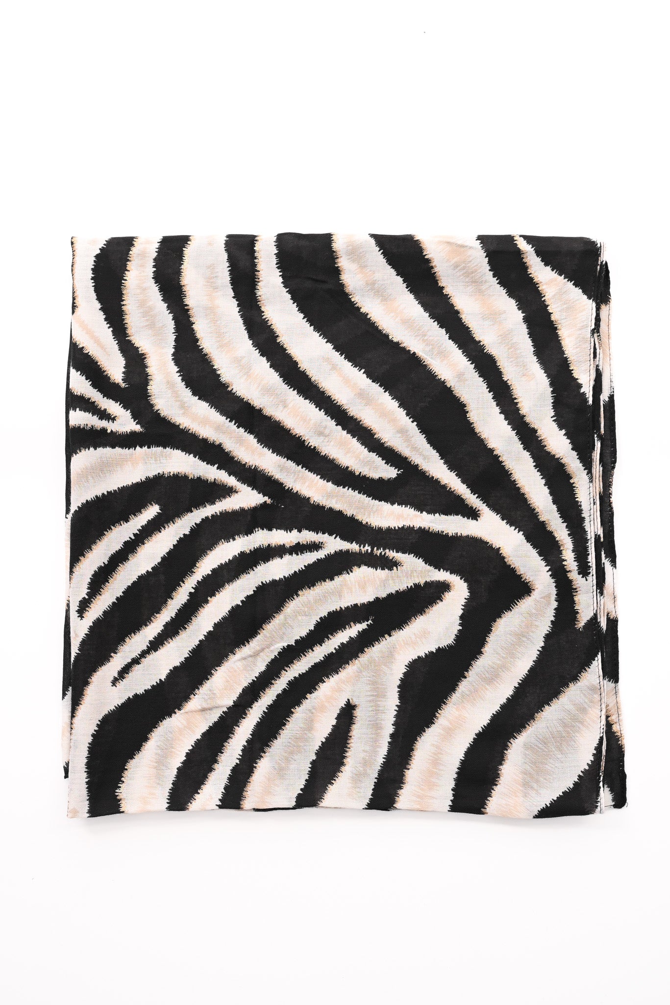 Sjaal zebra print roomwit/zwart