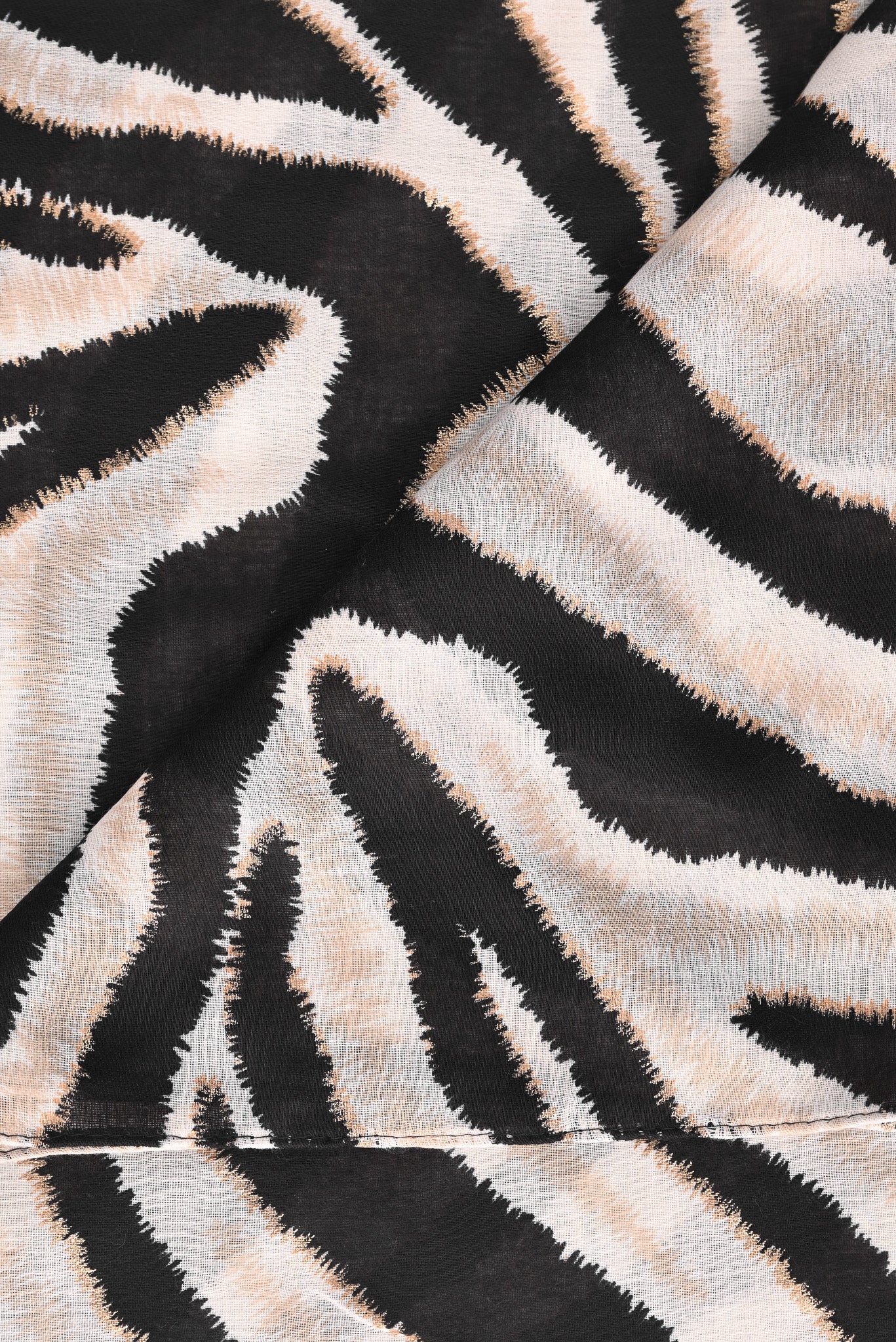Sjaal zebra print roomwit/zwart