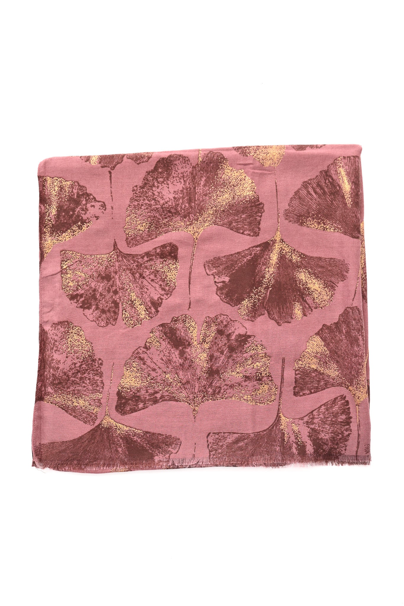 Sjaal bladeren mauve